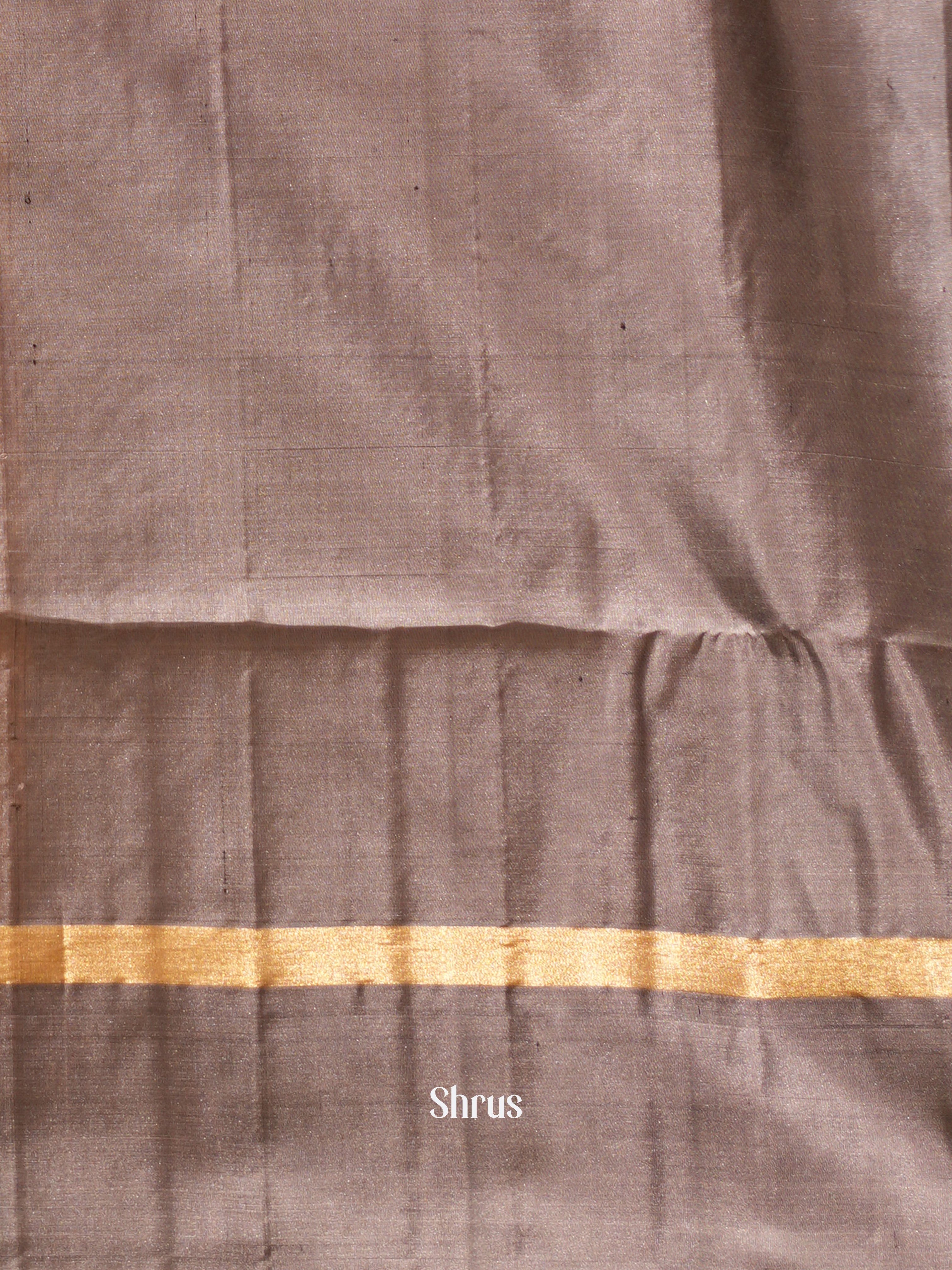 Yellow & Grey - Soft Silk Saree - Shop on ShrusEternity.com