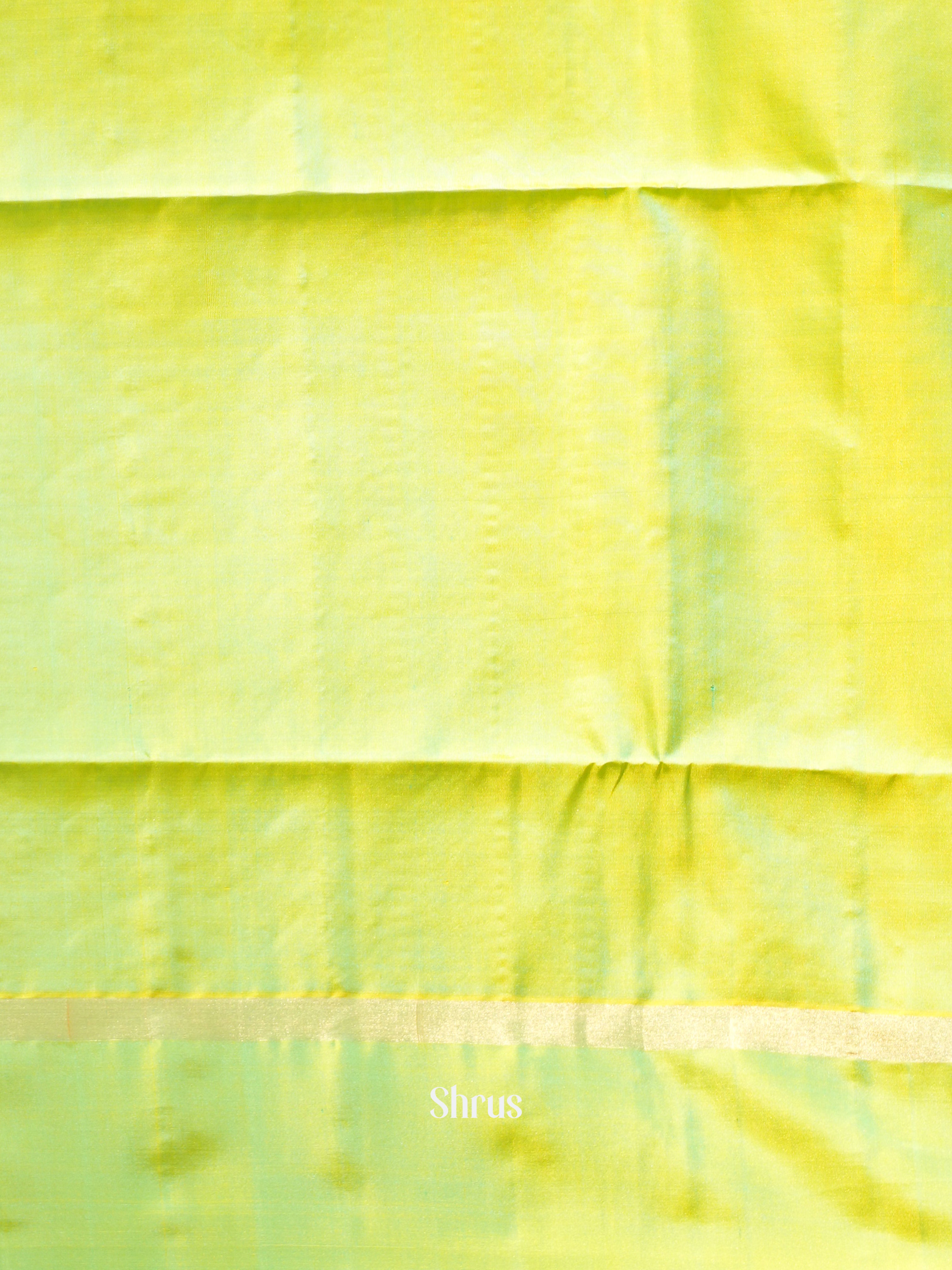 Cream & Green - Soft Silk Saree - Shop on ShrusEternity.com