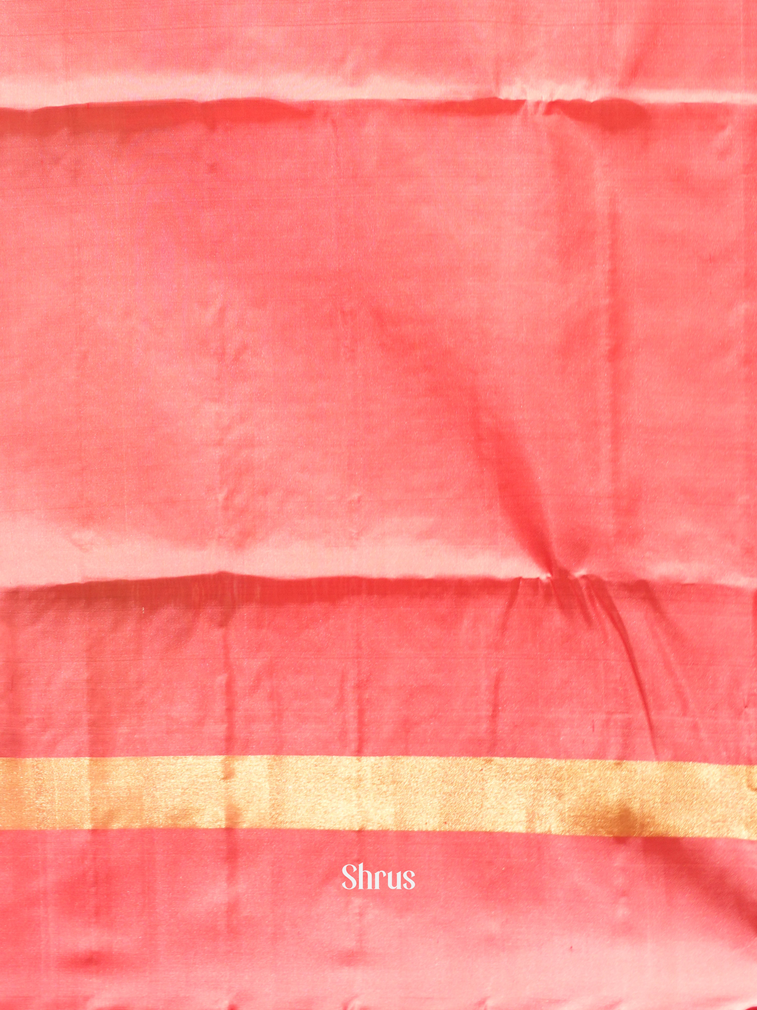 Pista Green & Reddish Pink - Soft Silk Saree-2