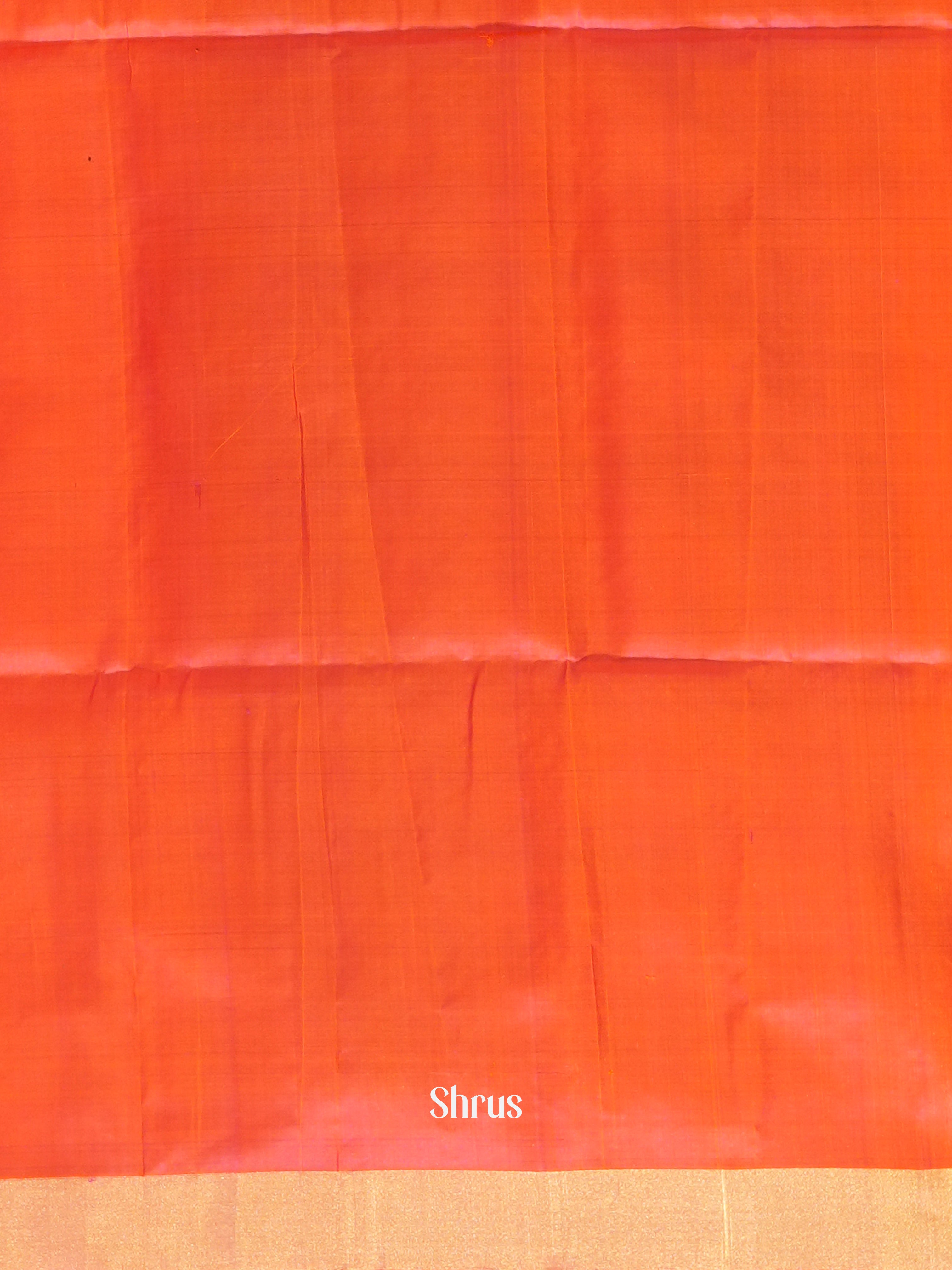 Orangish Pink - Soft Silk Saree - Shop on ShrusEternity.com