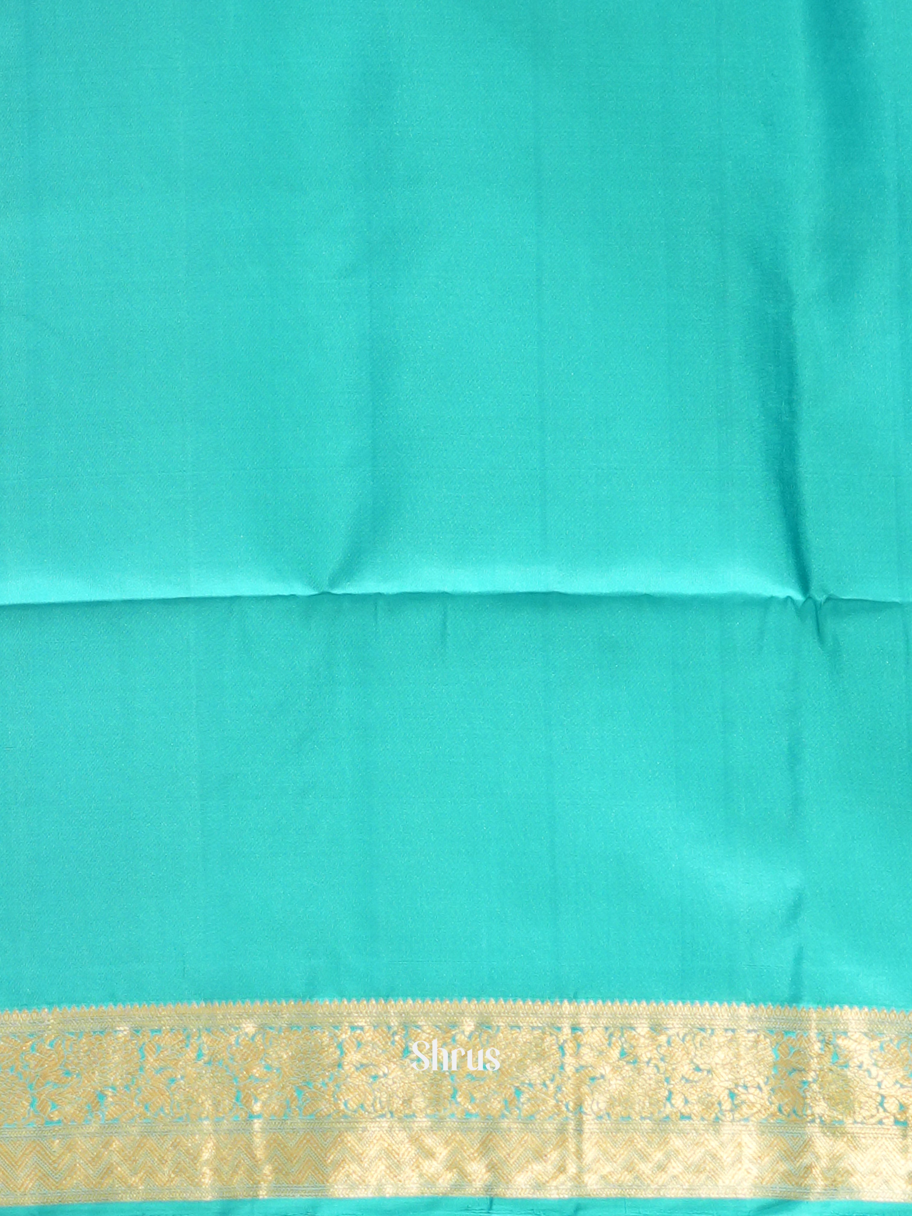 Purple & Teal - Soft Silk Saree - Shop on ShrusEternity.com