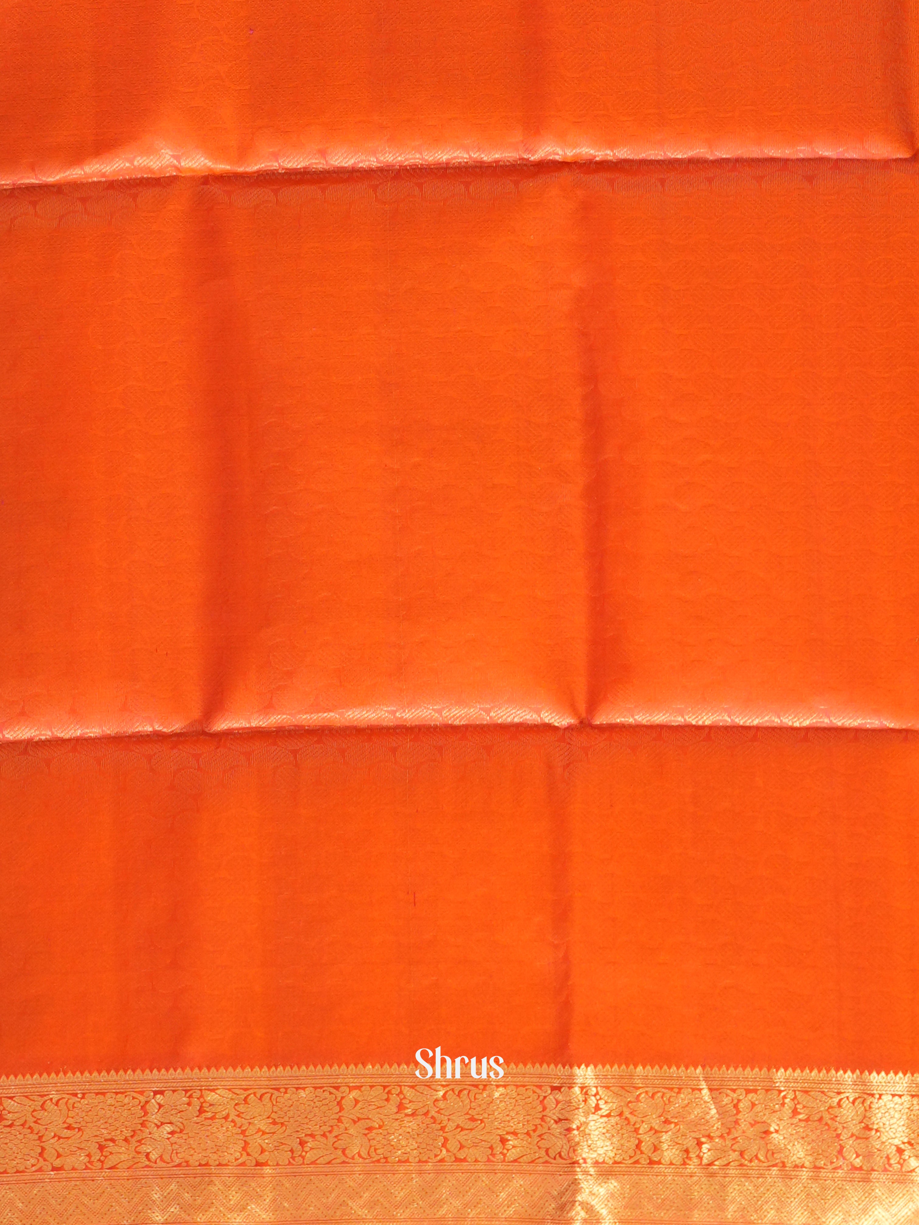 Teal Green & Orange - Soft Silk Saree - Shop on ShrusEternity.com