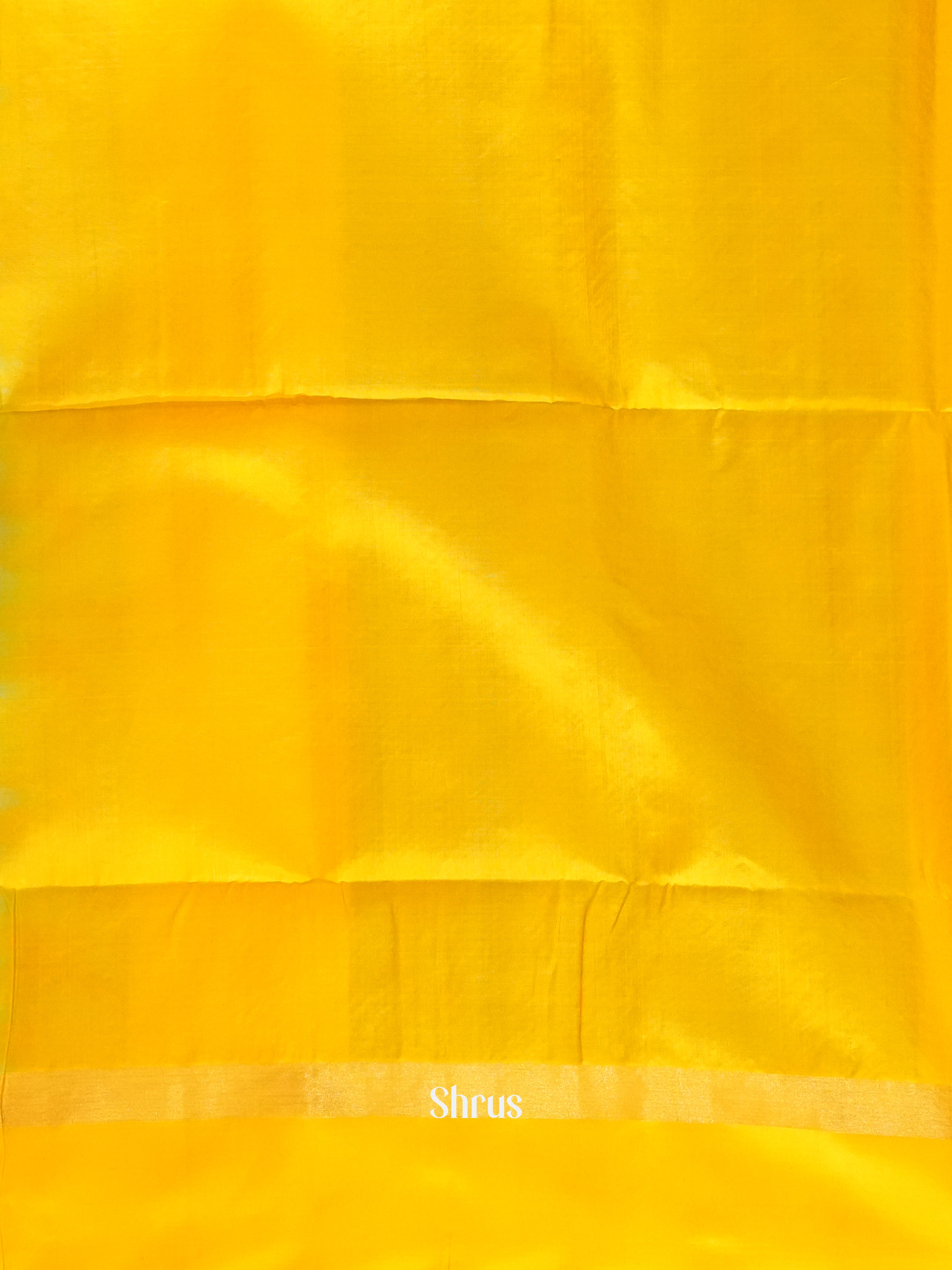 Blue & Yellow - Soft Silk Saree - Shop on ShrusEternity.com