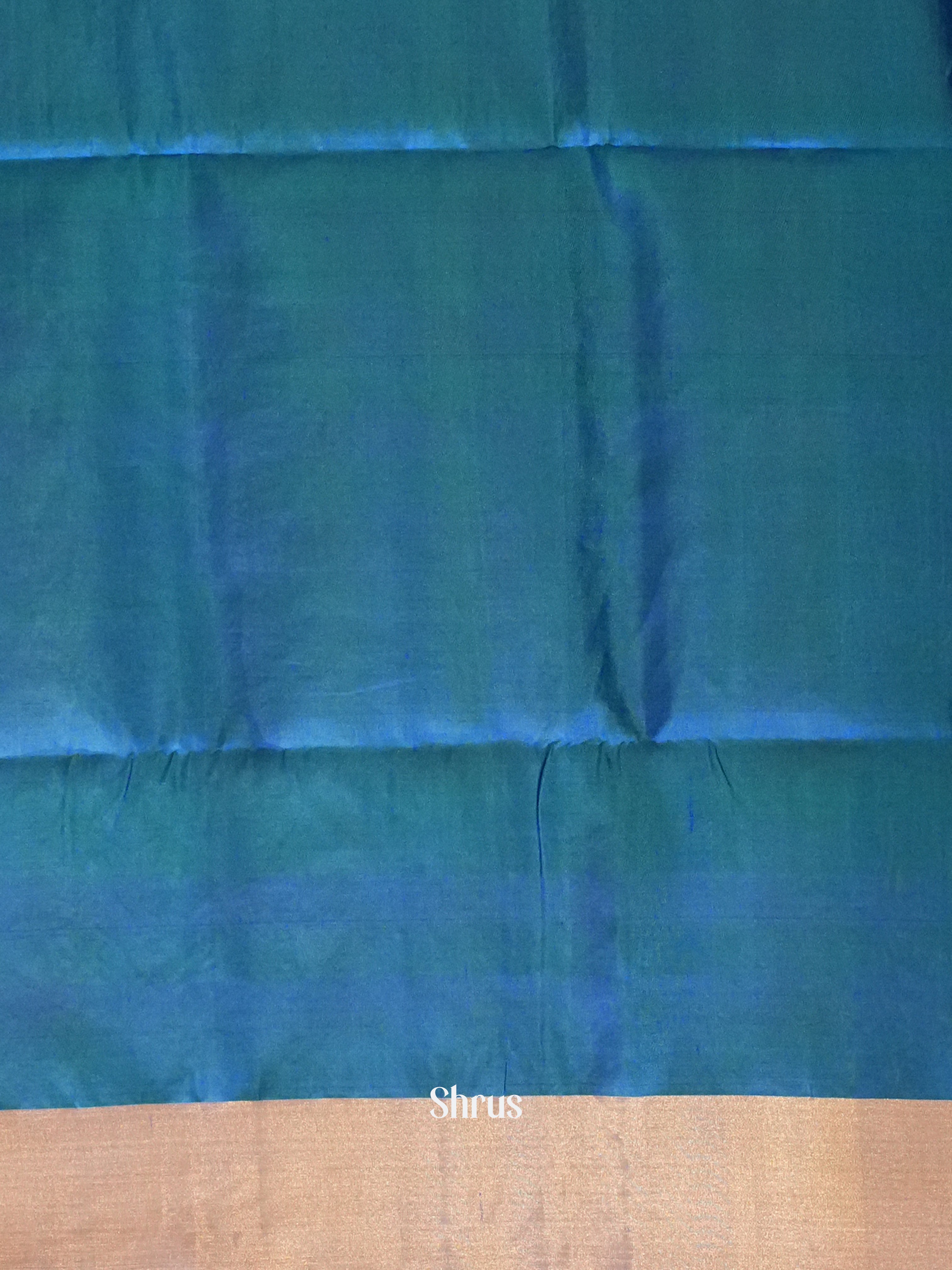 Orange & Blue - Soft Silk Saree - Shop on ShrusEternity.com