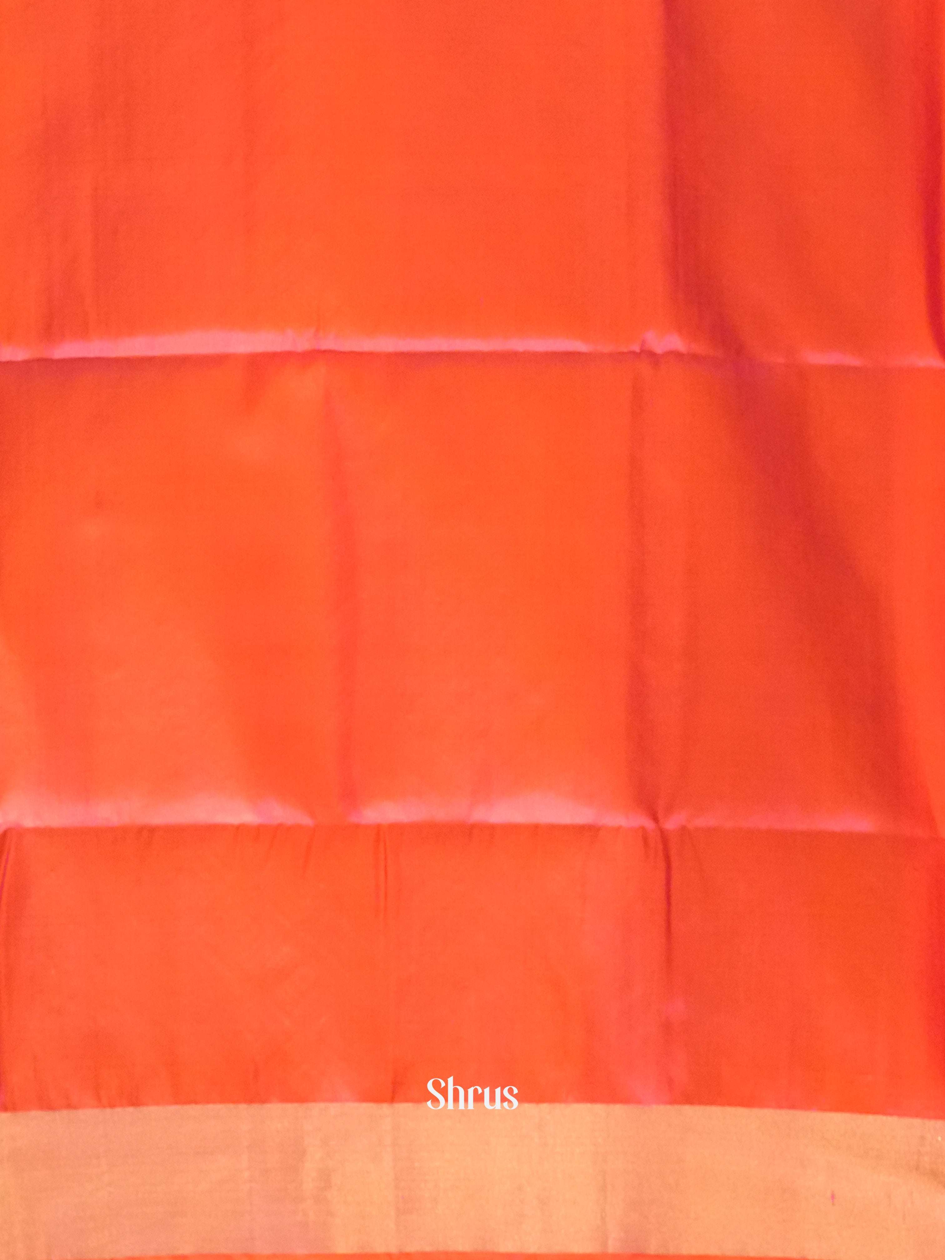 Green & Orange - Soft Silk Saree - Shop on ShrusEternity.com
