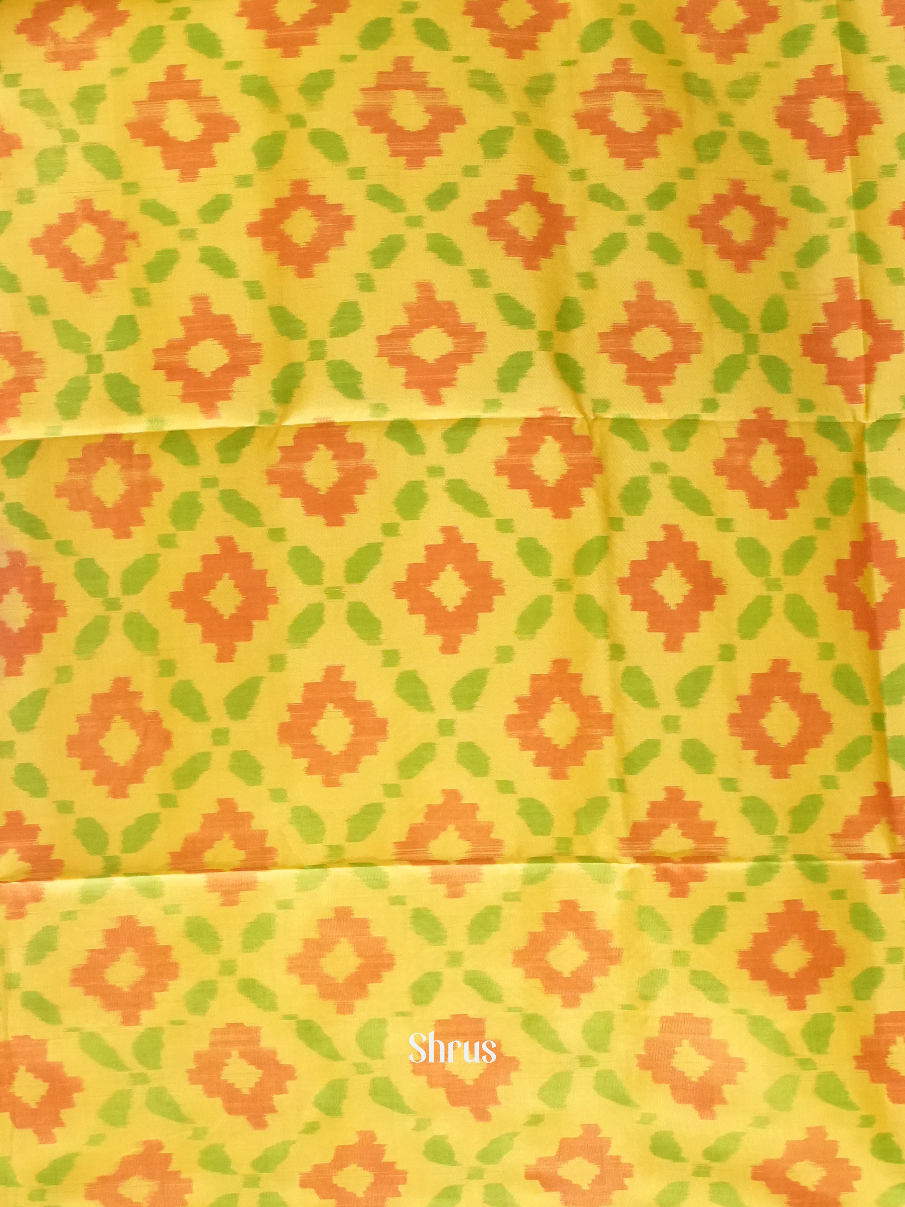 Brown & Yellow- Soft Silk Saree-2