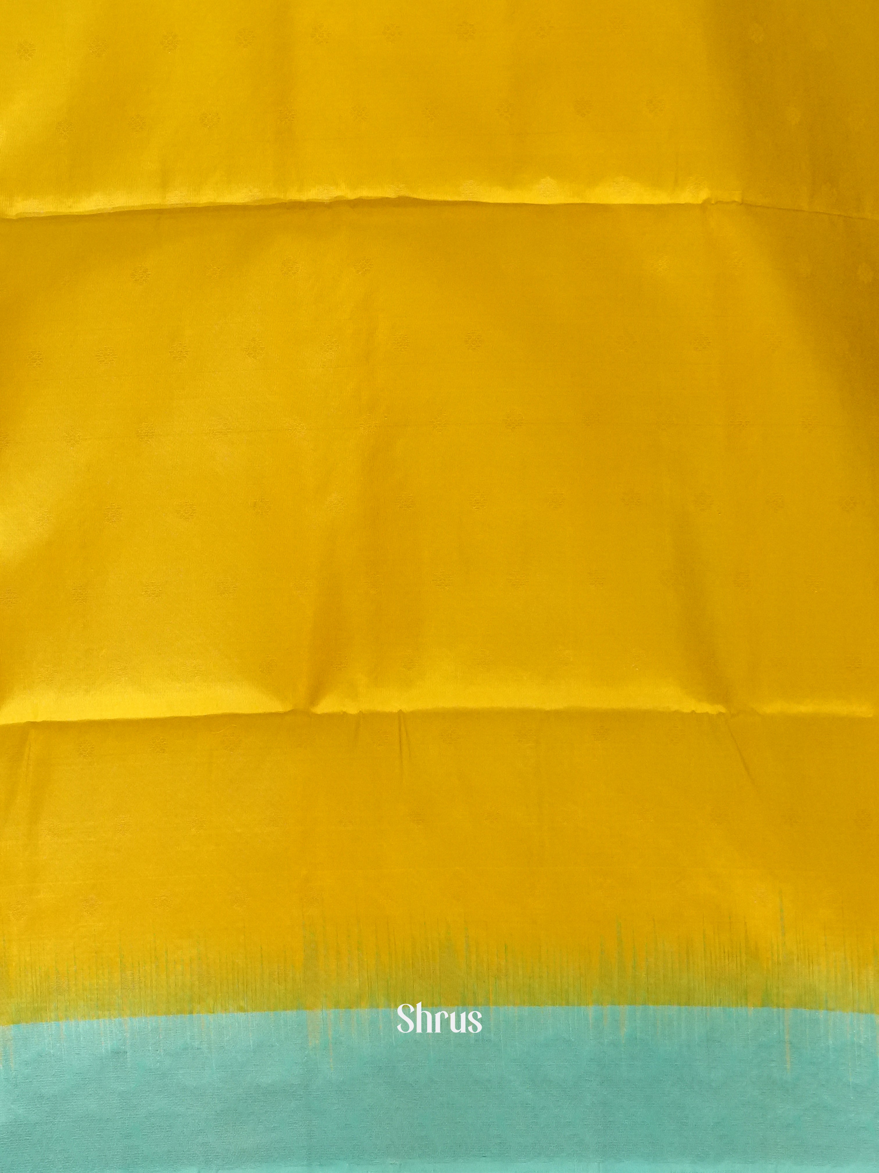 Teal & Yellow - Soft Silk Saree - Shop on ShrusEternity.com