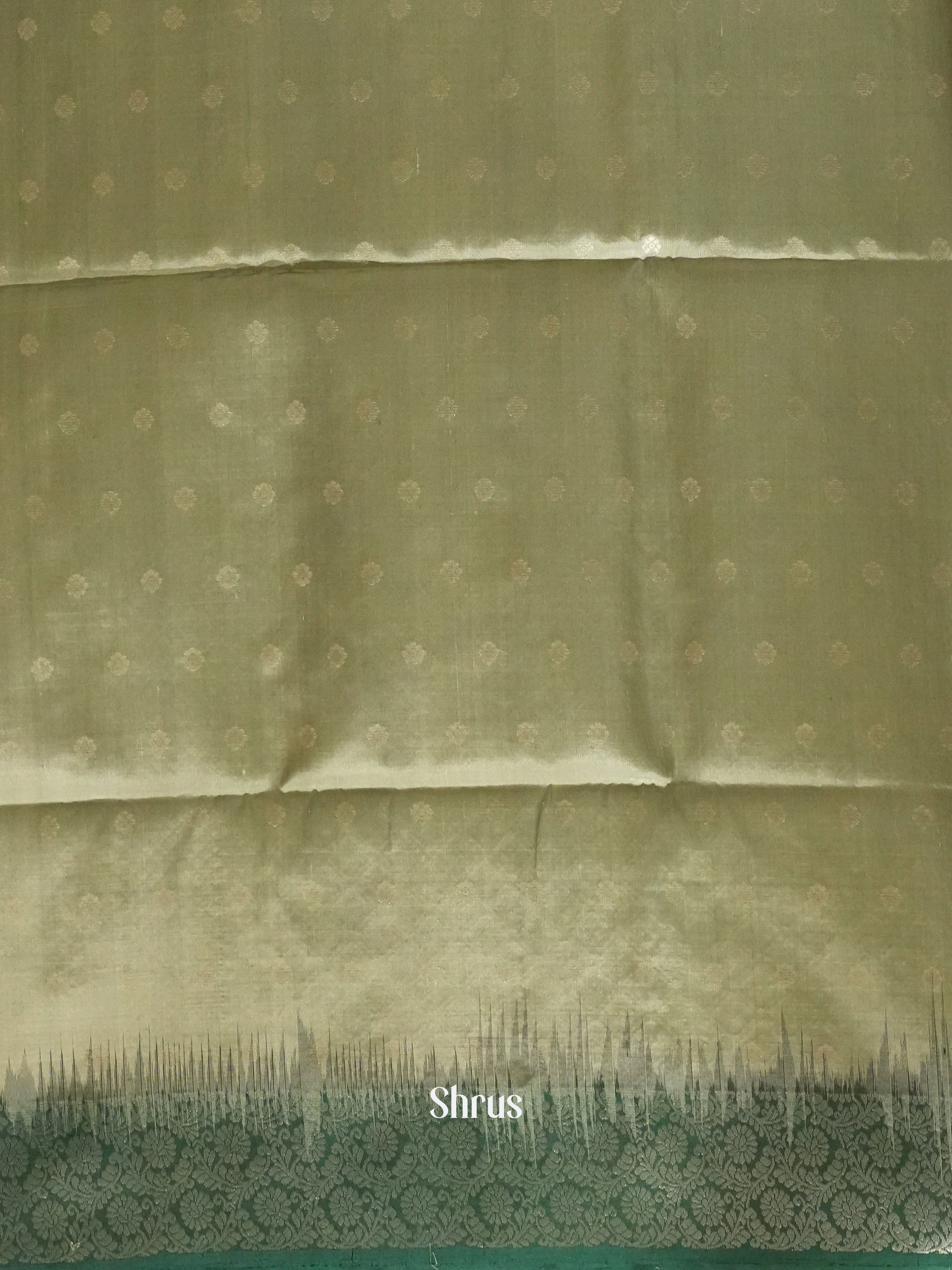 Dark Green & Grey Green - Soft Silk Saree - Shop on ShrusEternity.com