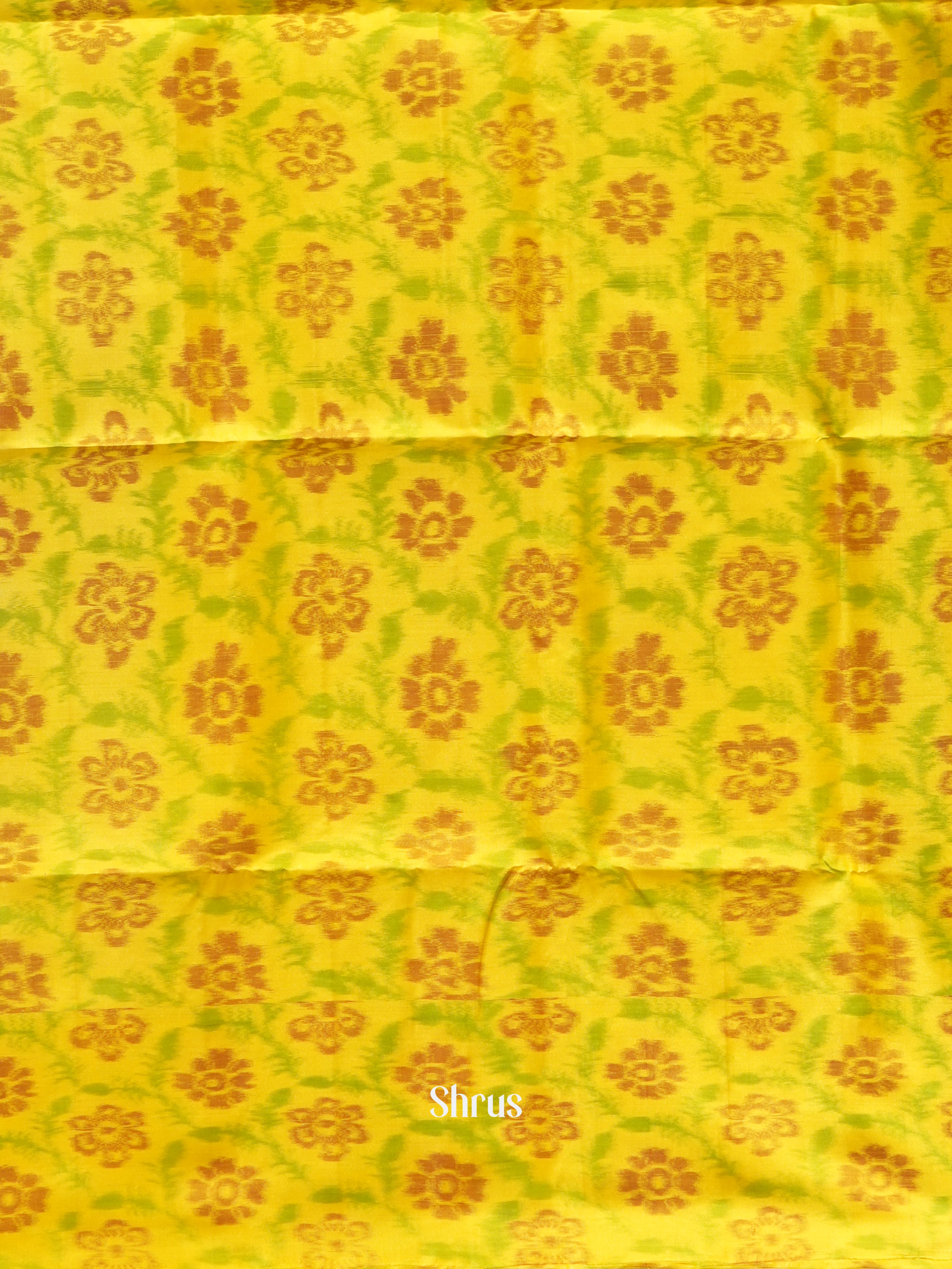 Grey & Yellow - Soft Silk Saree - Shop on ShrusEternity.com
