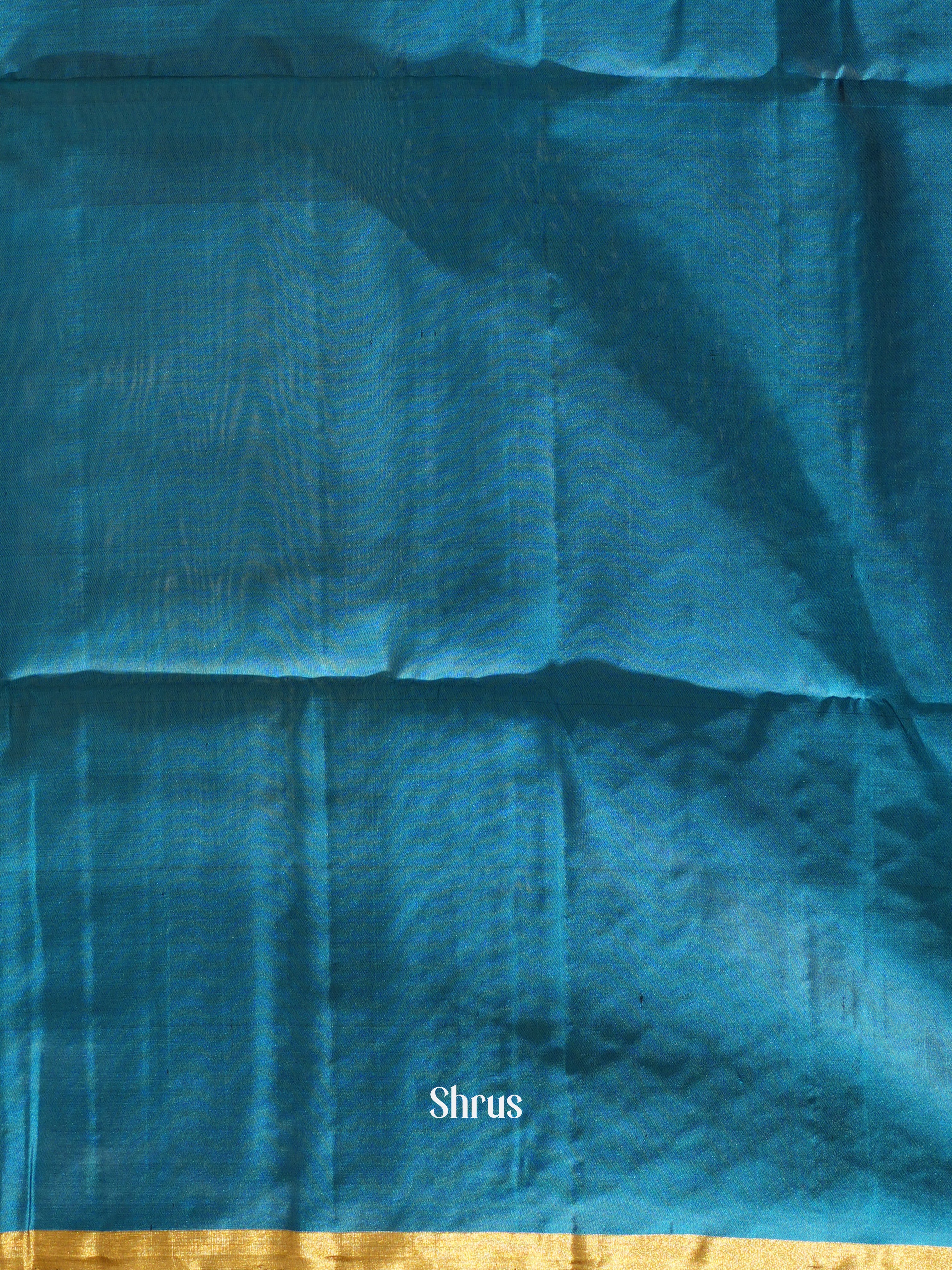 Mehandi Green & Blue - Soft Silk Saree - Shop on ShrusEternity.com