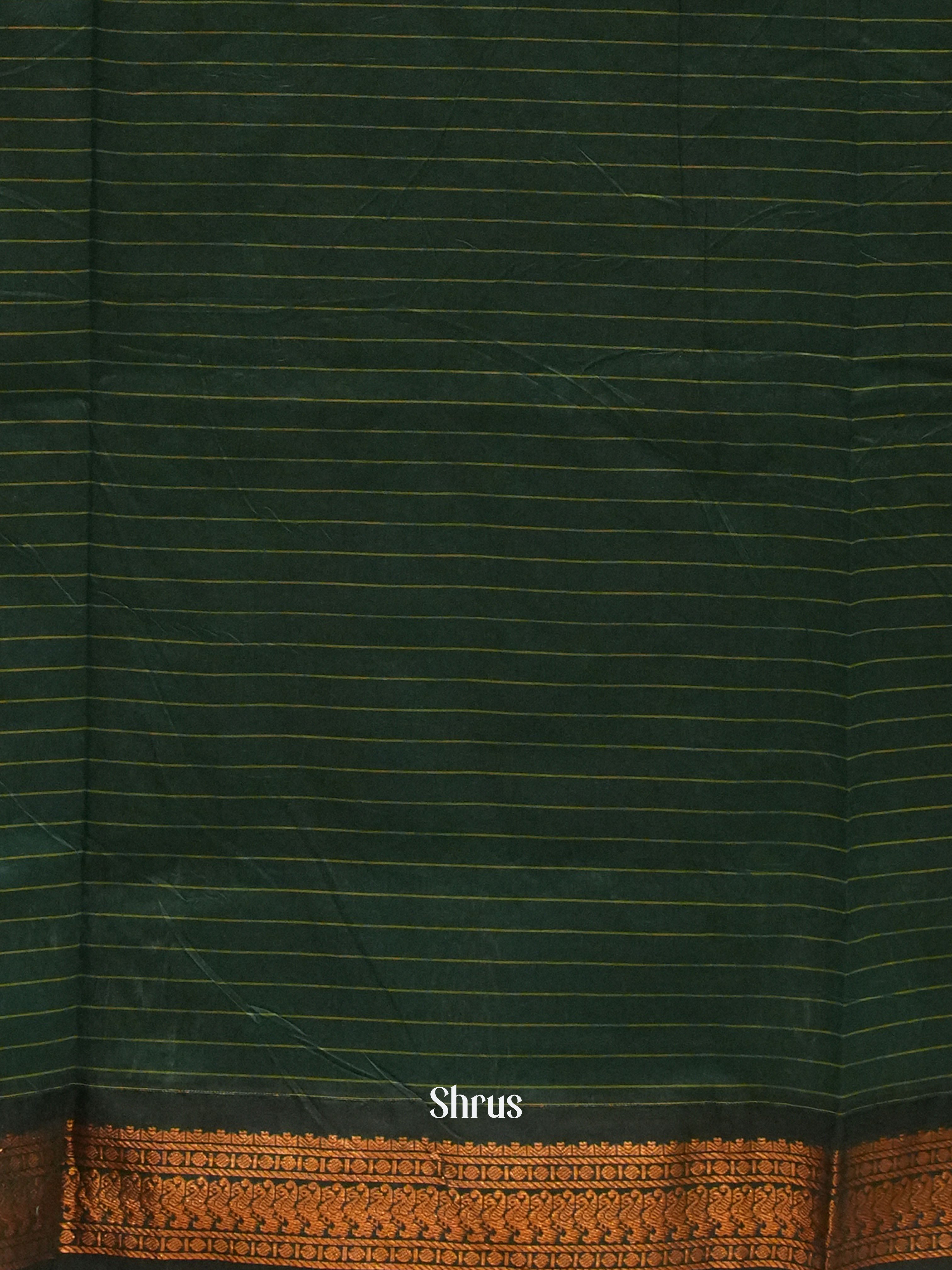Mustard & Green - Kalyani Cotton Saree - Shop on ShrusEternity.com