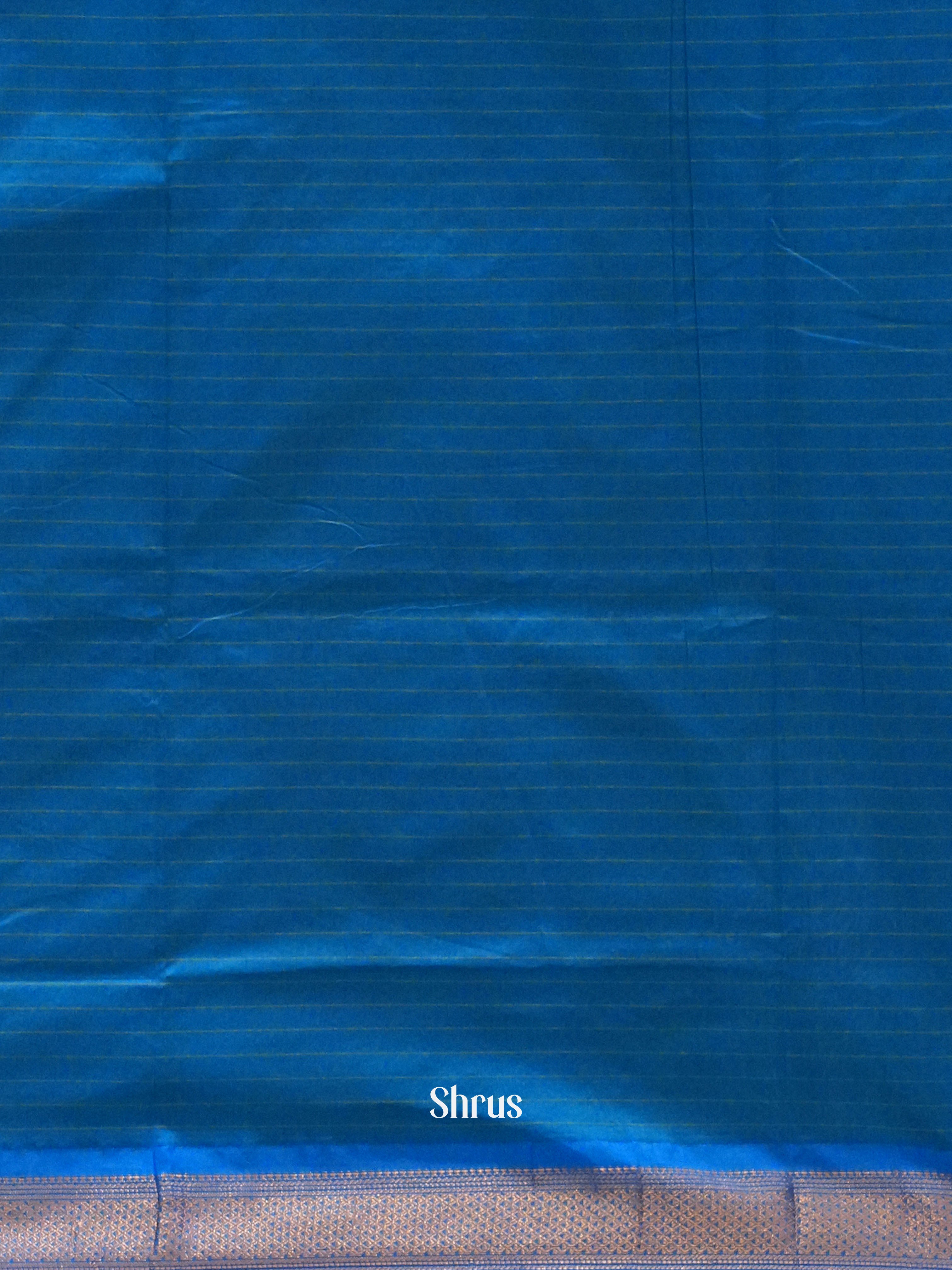 Beige & Blue - Kalyani Cotton Saree - Shop on ShrusEternity.com