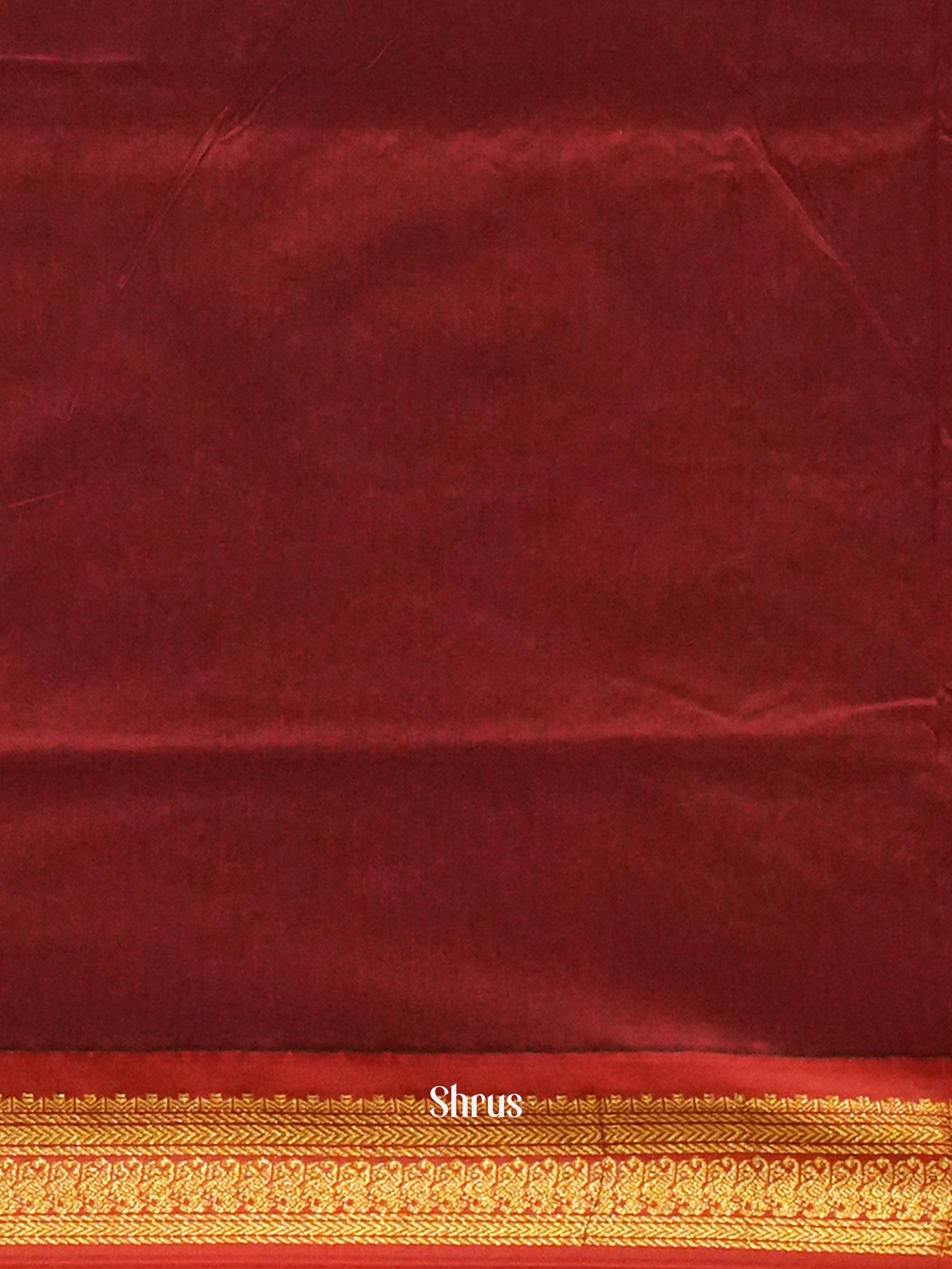 Grey & Maroon- Kalyani Cotton Saree - Shop on ShrusEternity.com