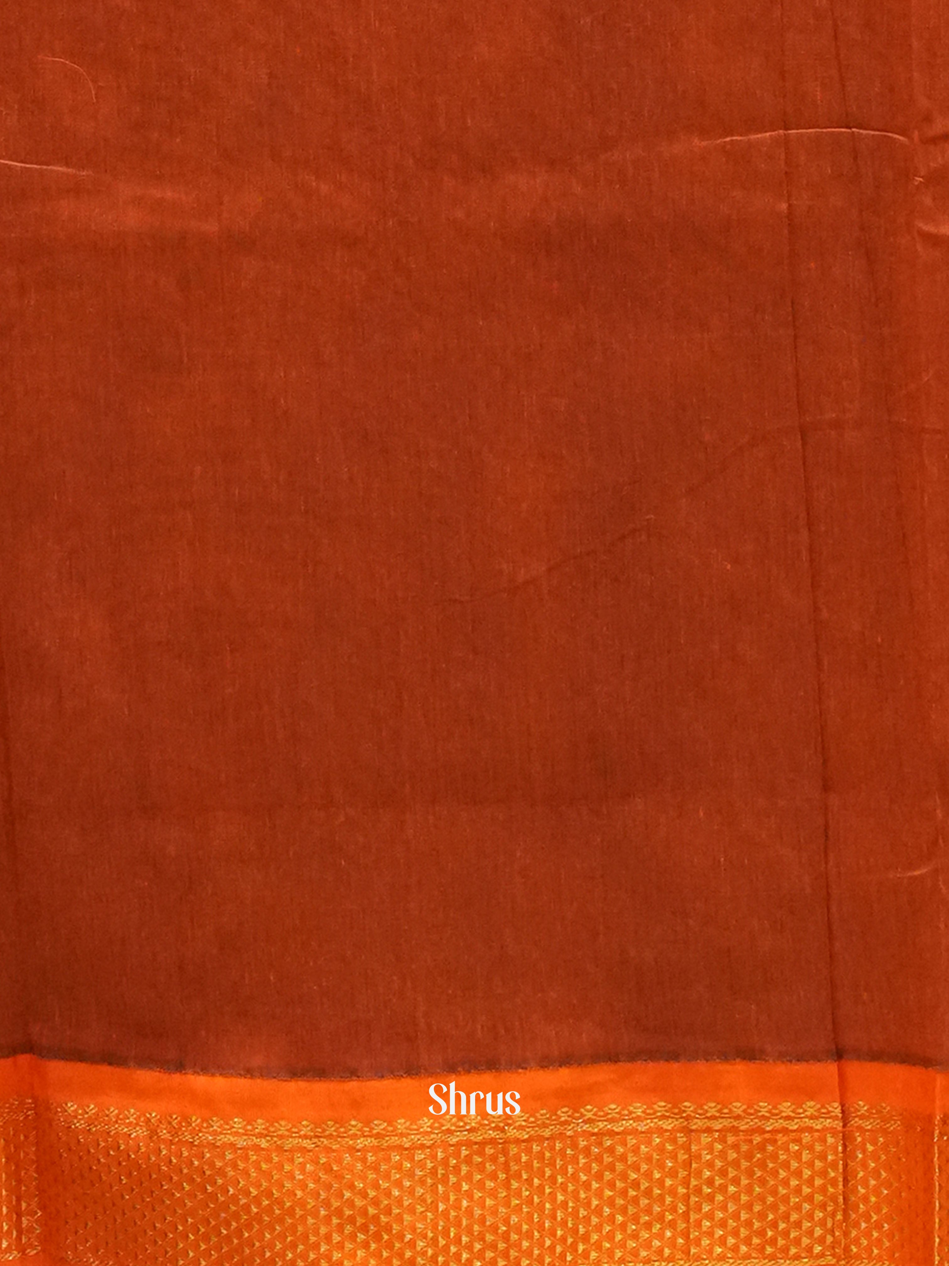 Green & Orange - Kalyani Cotton Saree - Shop on ShrusEternity.com