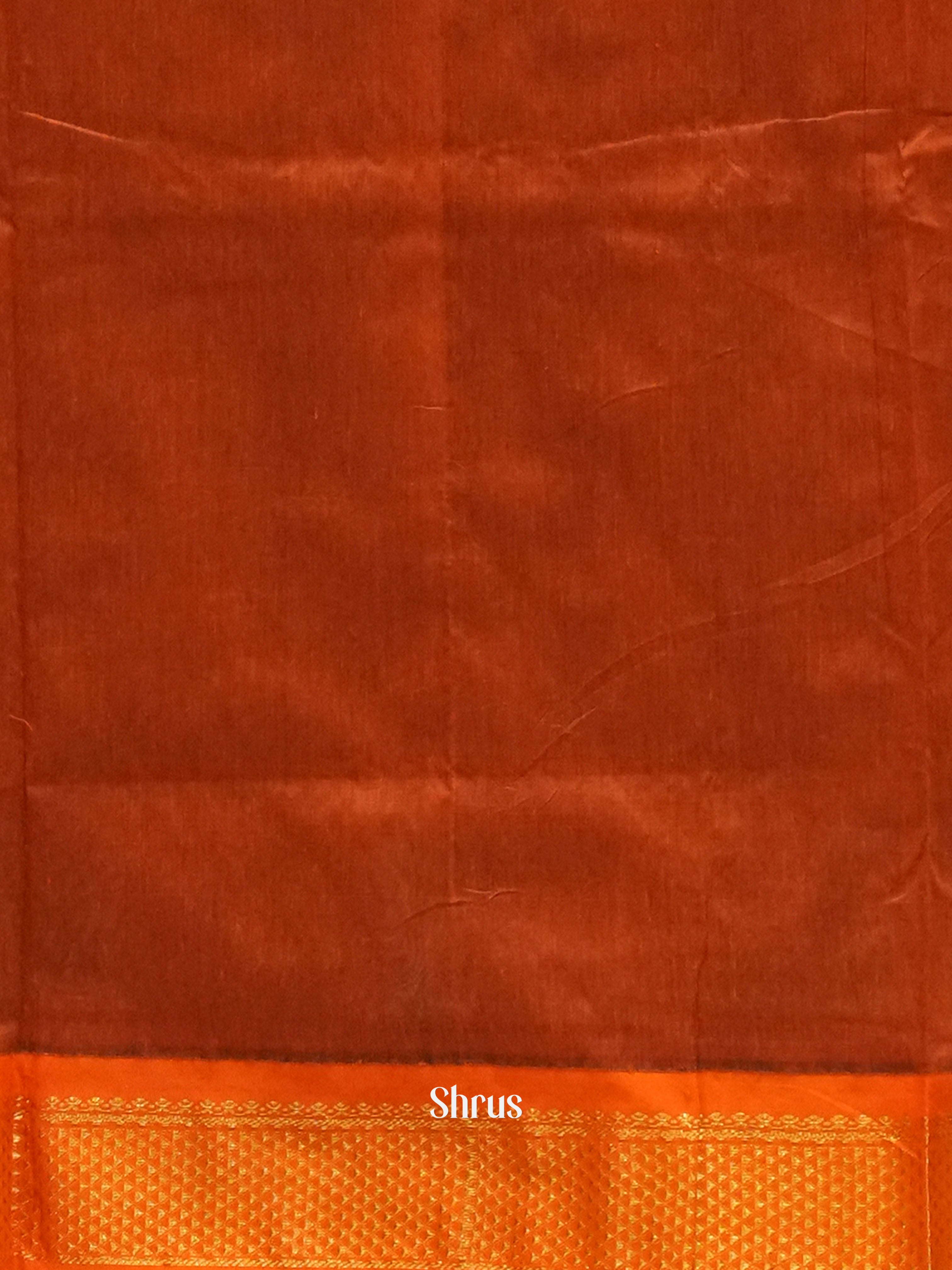 Black & Orange - Kalyani Cotton Saree - Shop on ShrusEternity.com