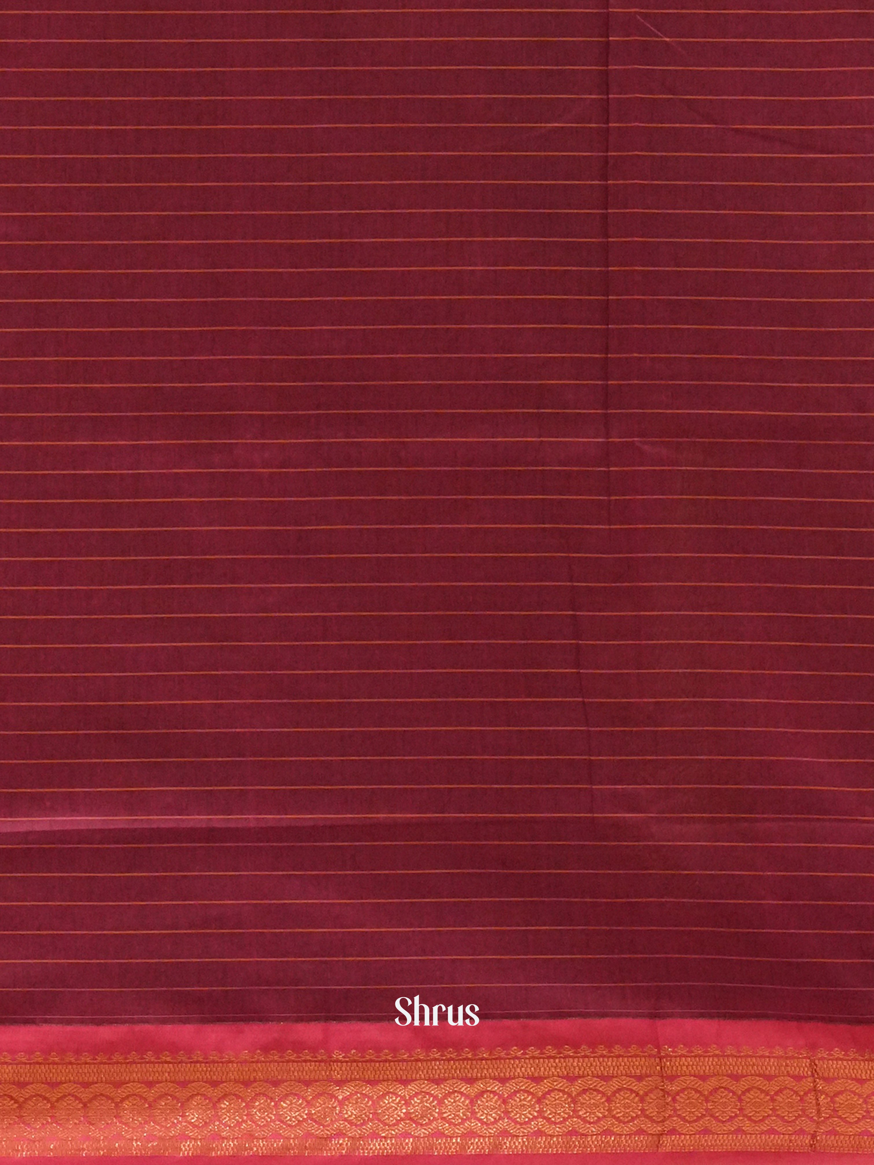 Mustard & Purple- Kalyani Cotton Saree - Shop on ShrusEternity.com