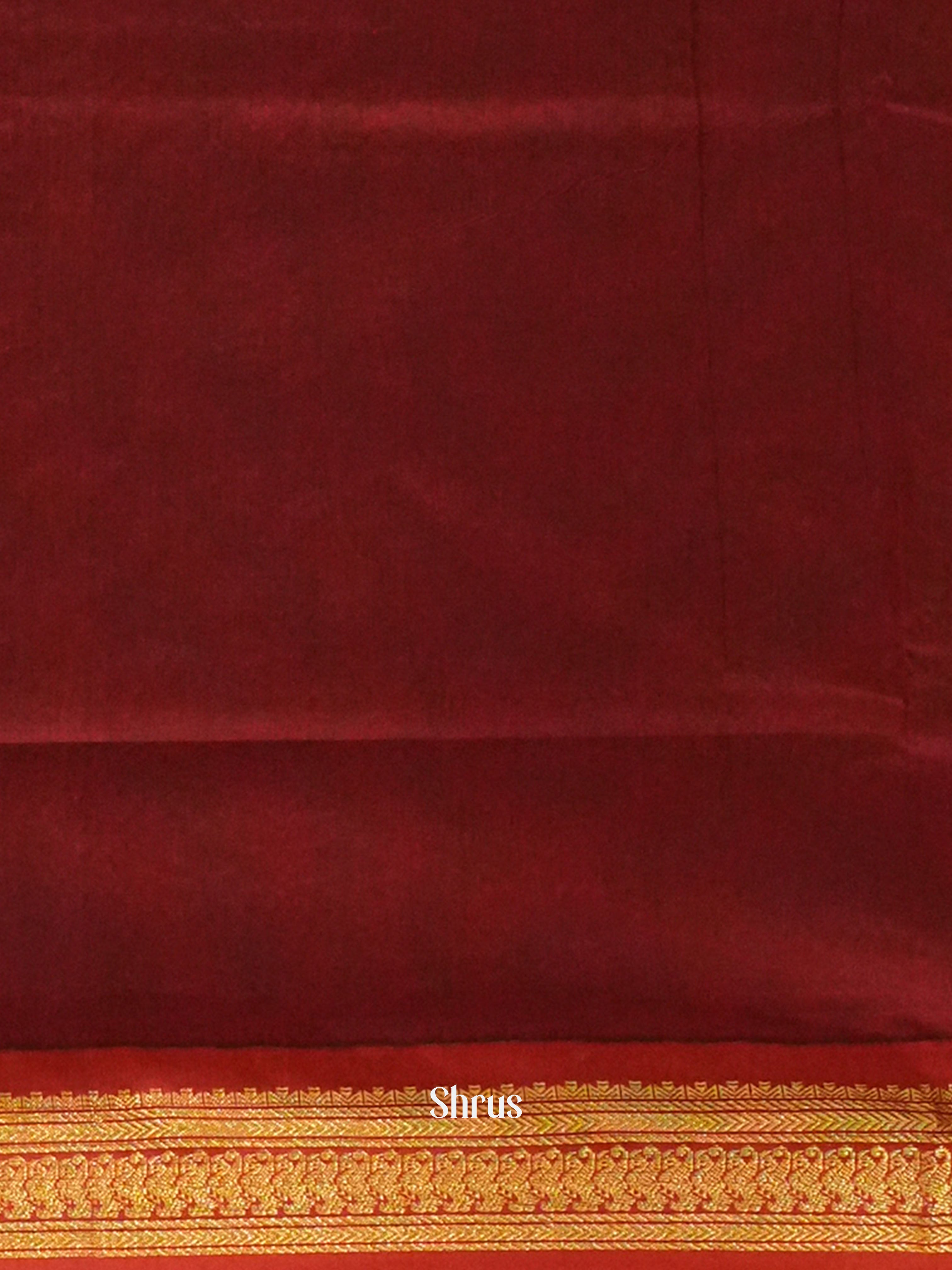 Blue & Maroon - Kalyani Cotton Saree - Shop on ShrusEternity.com