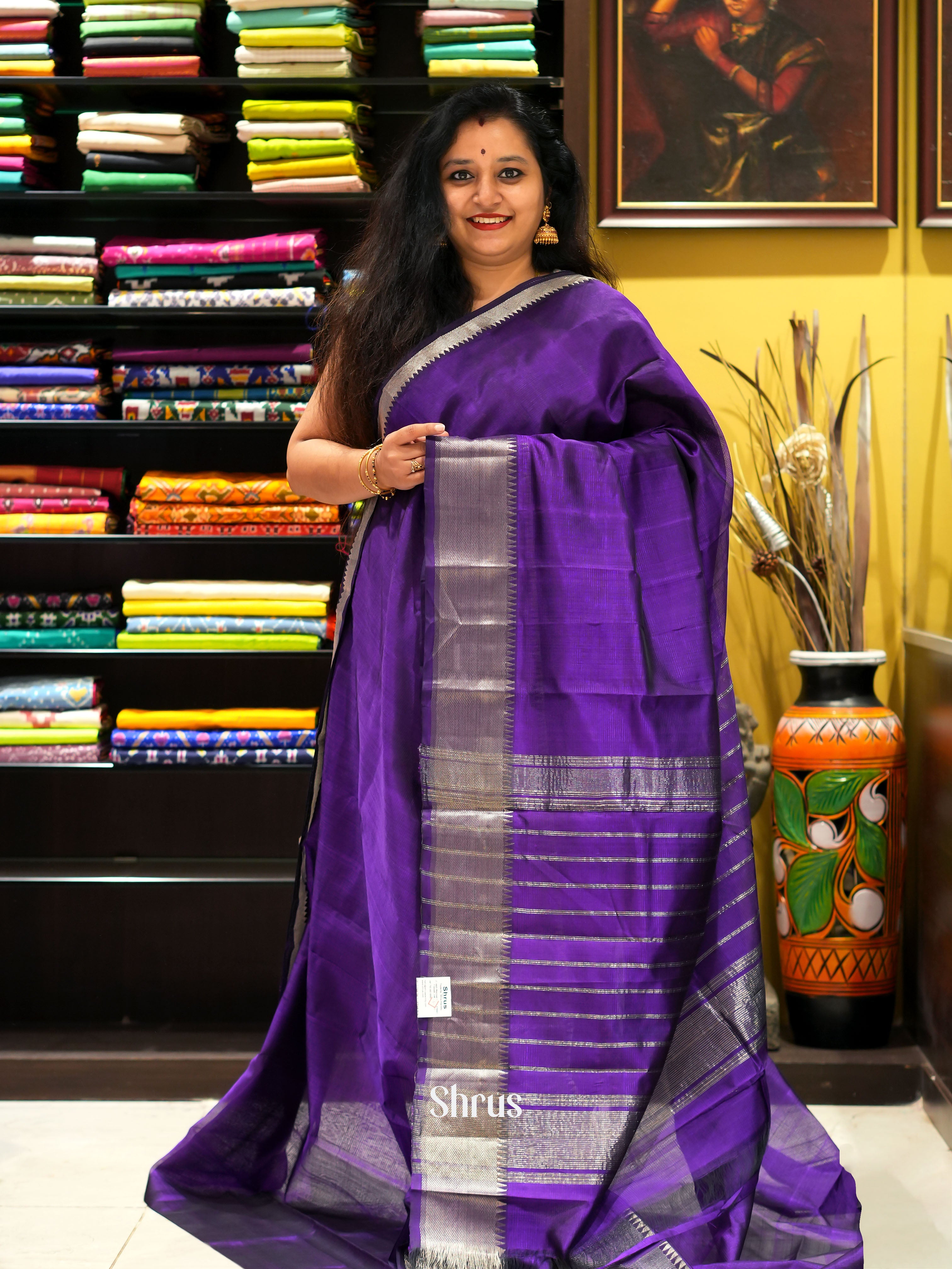 CGS18016 - Mangalagiri silkcotton saree - Shop on ShrusEternity.com