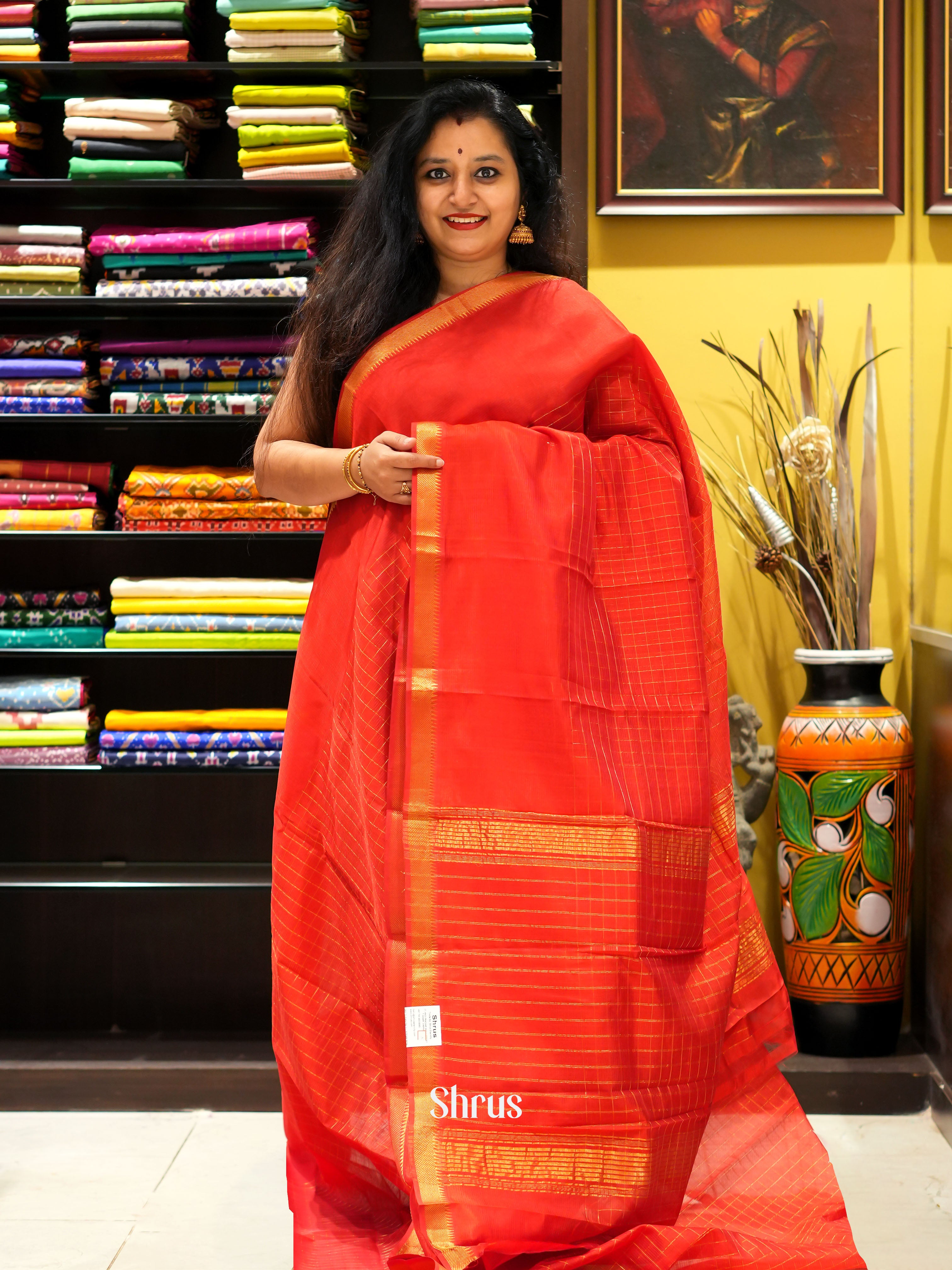 CGS18026 - Mangalagiri silkcotton sareev - Shop on ShrusEternity.com