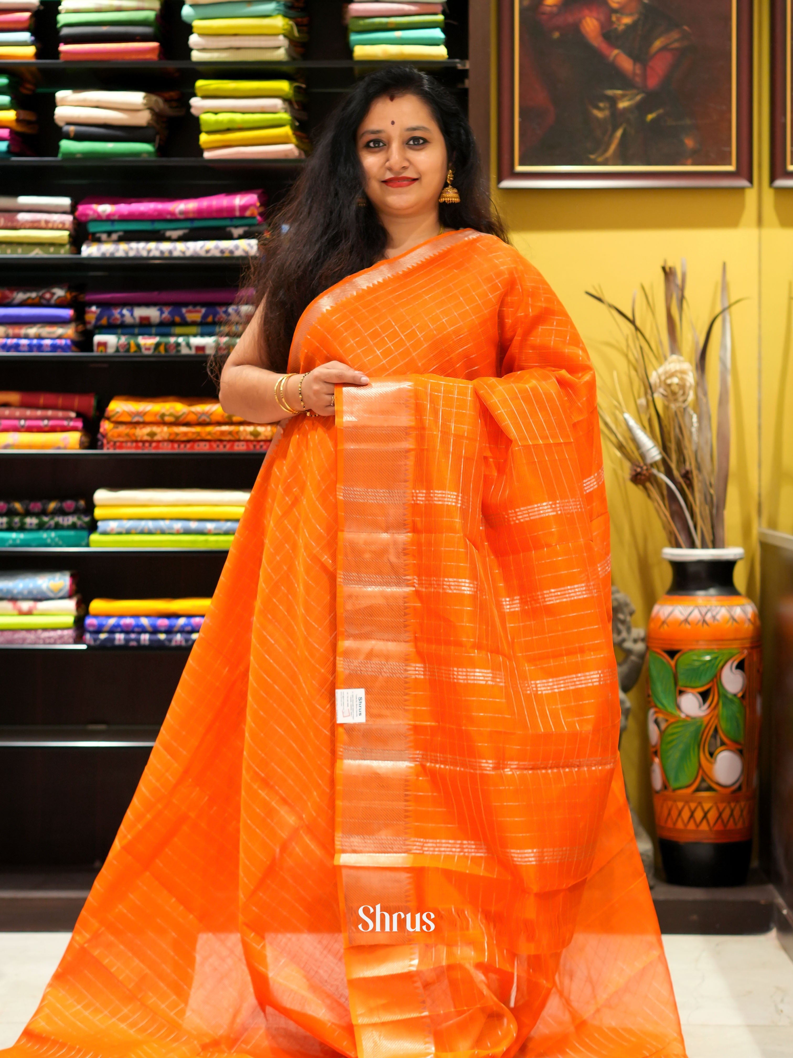 CGS18046 - Mangalagiri silkcotton saree - Shop on ShrusEternity.com