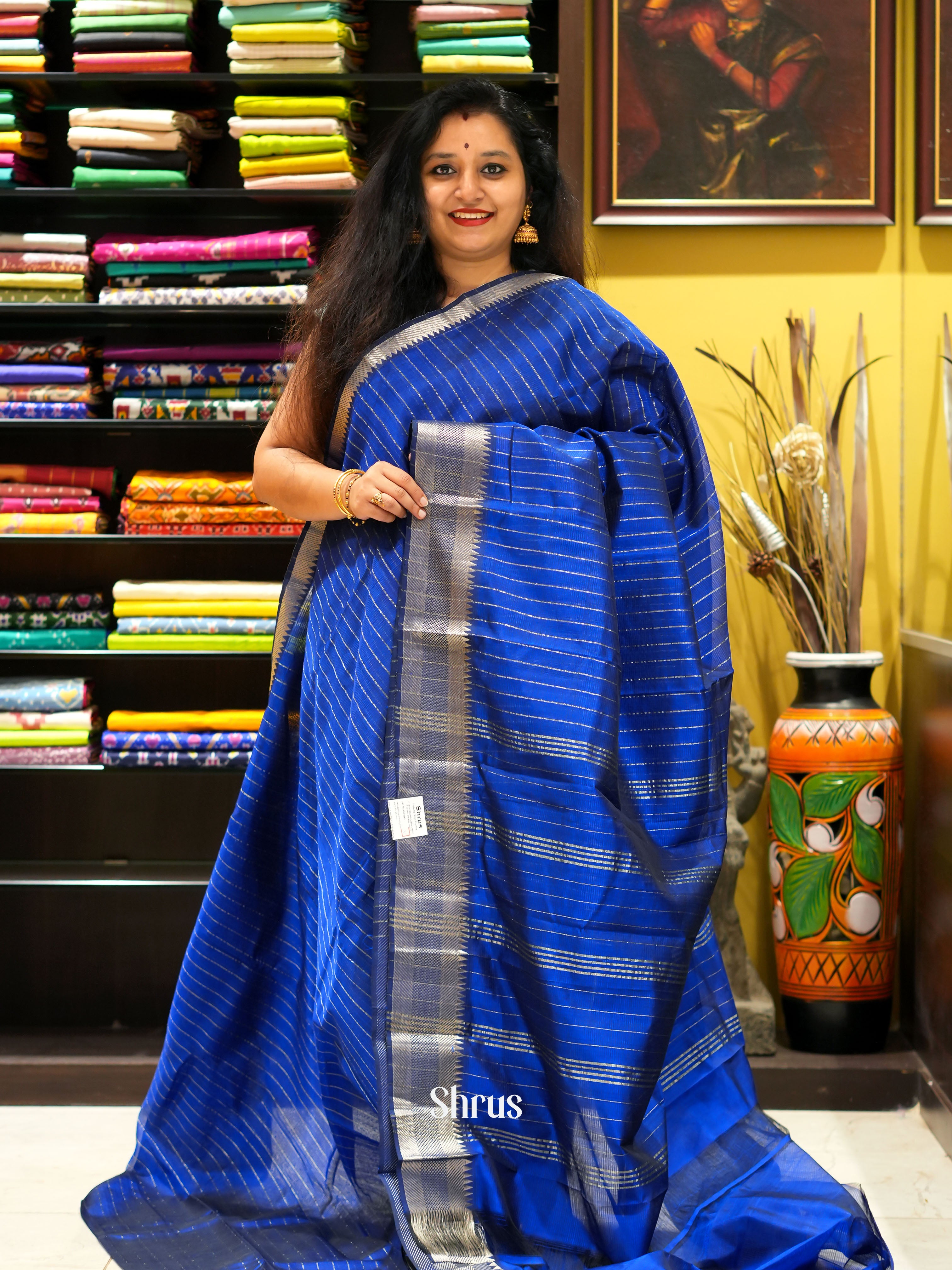 CGS18053 - Mangalagiri silkcotton saree - Shop on ShrusEternity.com