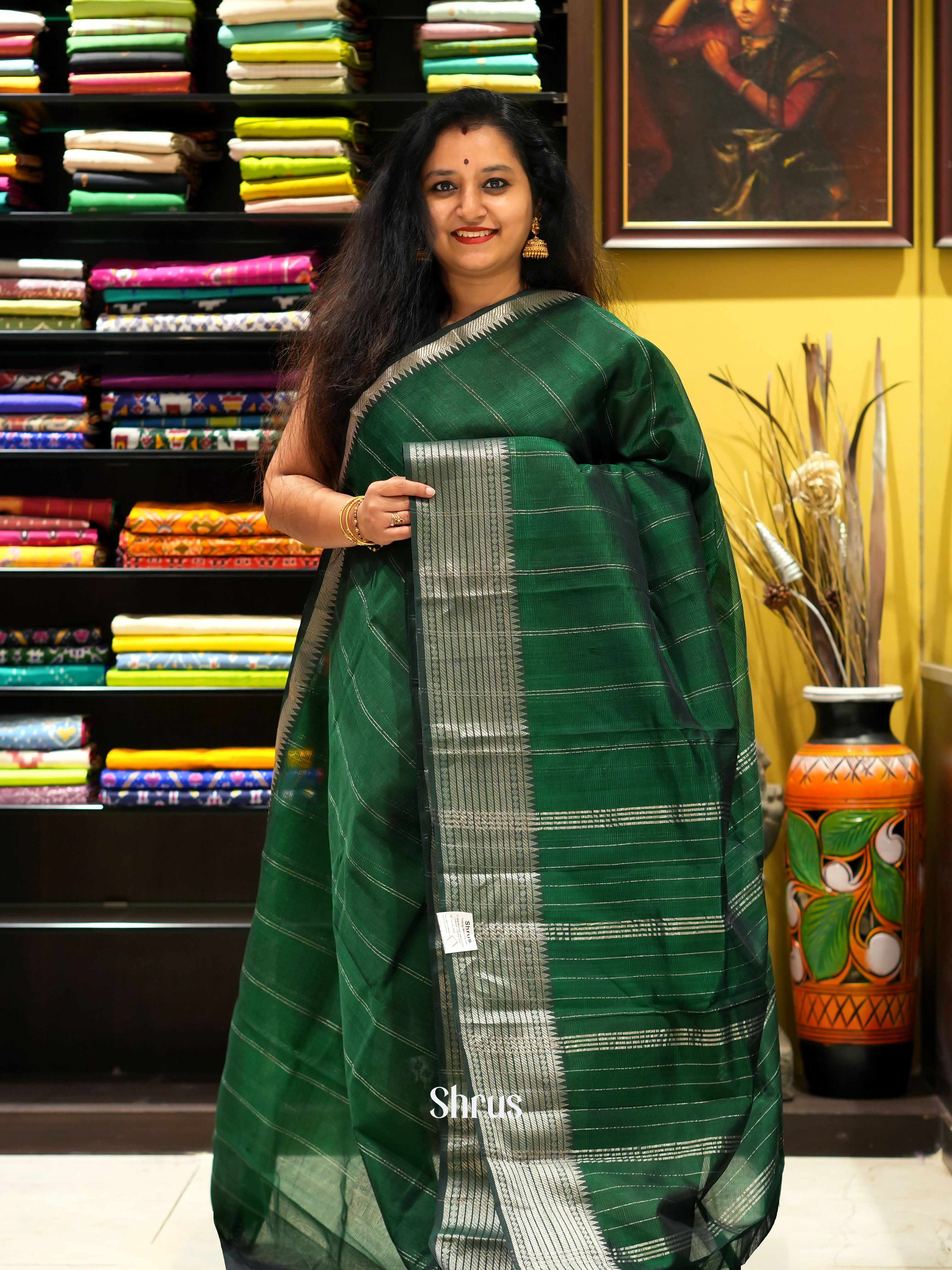 CGS18088 - Mangalagiri silkcotton saree - Shop on ShrusEternity.com