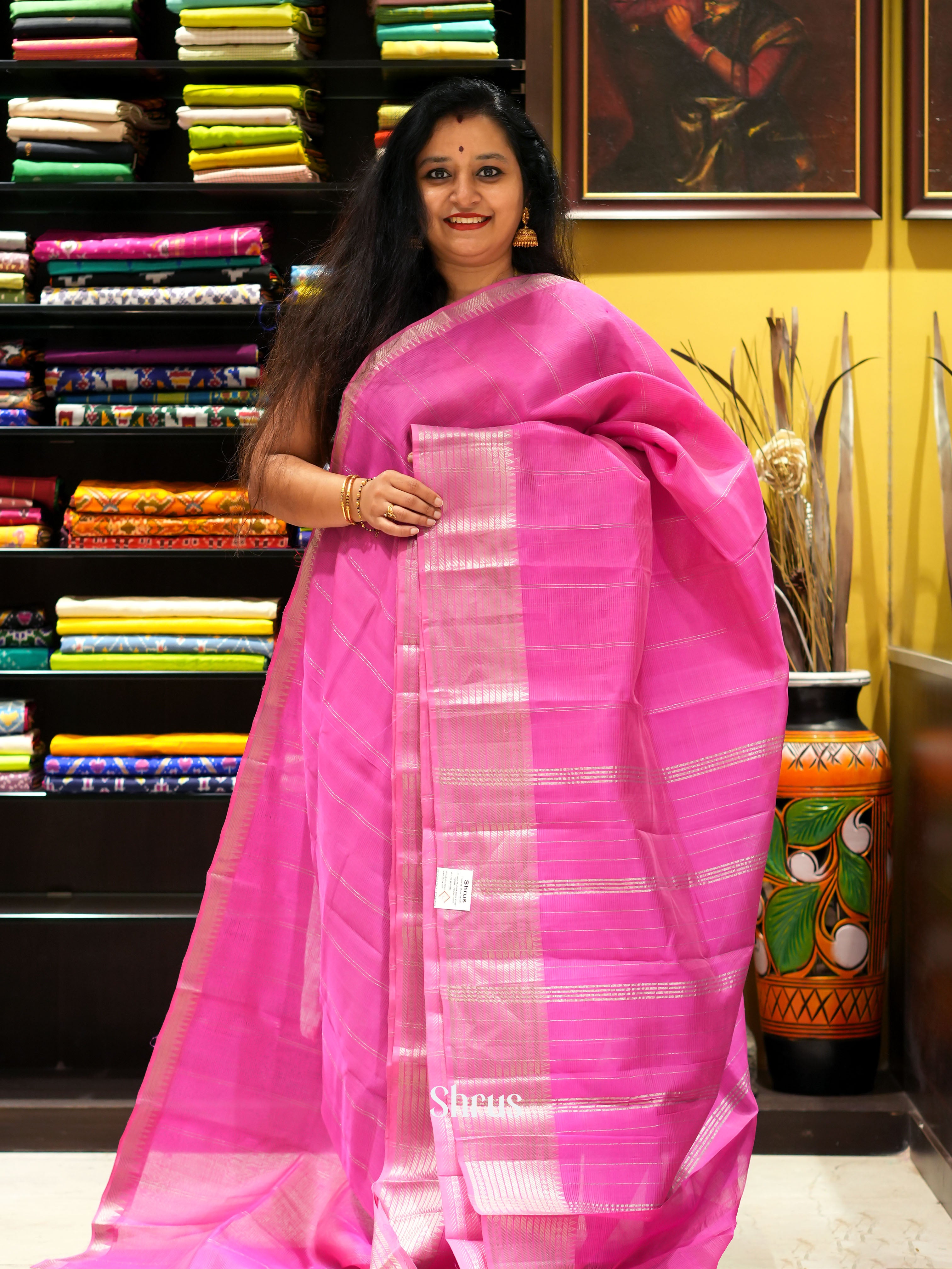 CGS18090 - Mangalagiri silkcotton saree - Shop on ShrusEternity.com