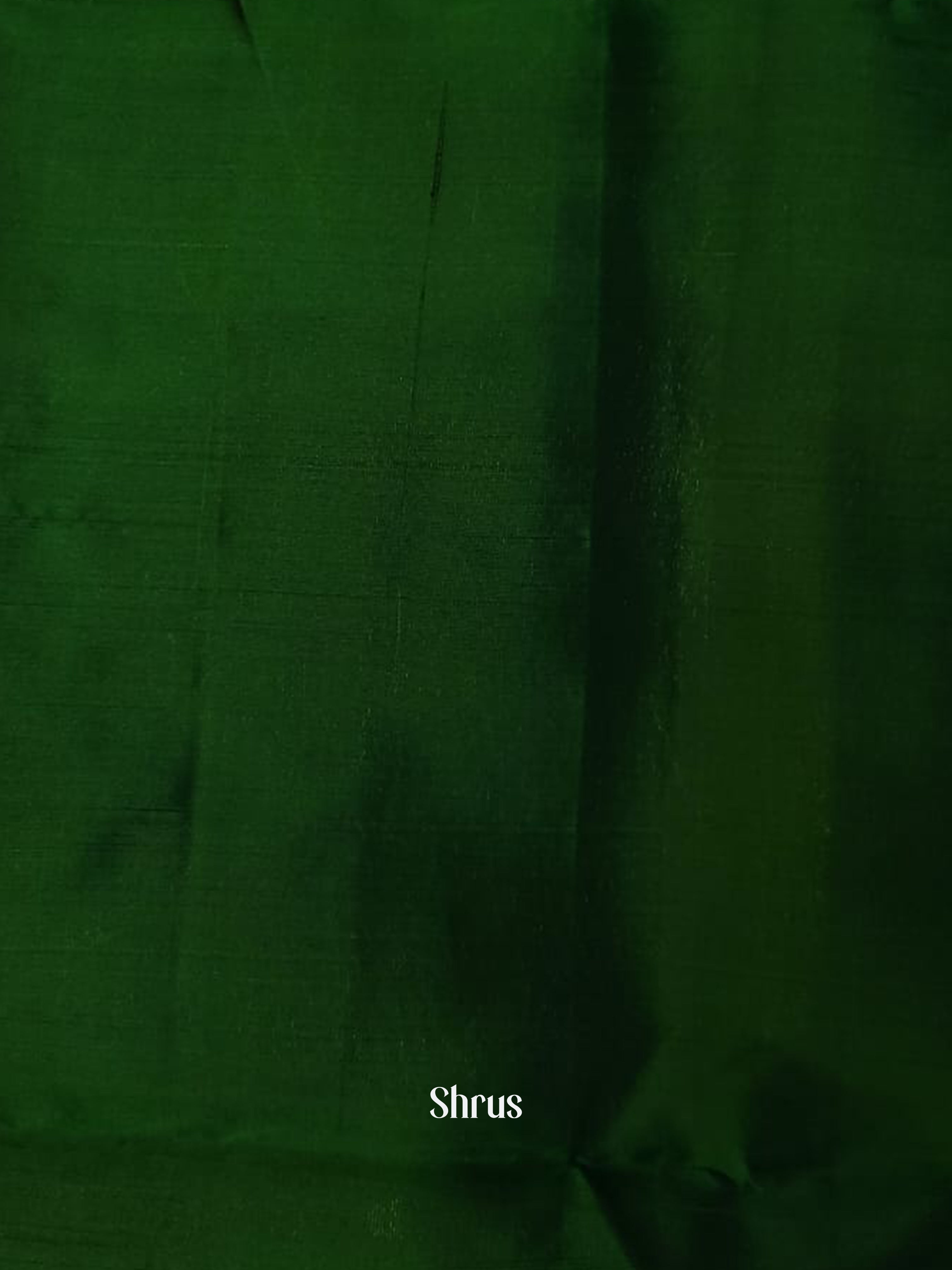 Maroon & Green - Soft silk-half pure Saree - Shop on ShrusEternity.com