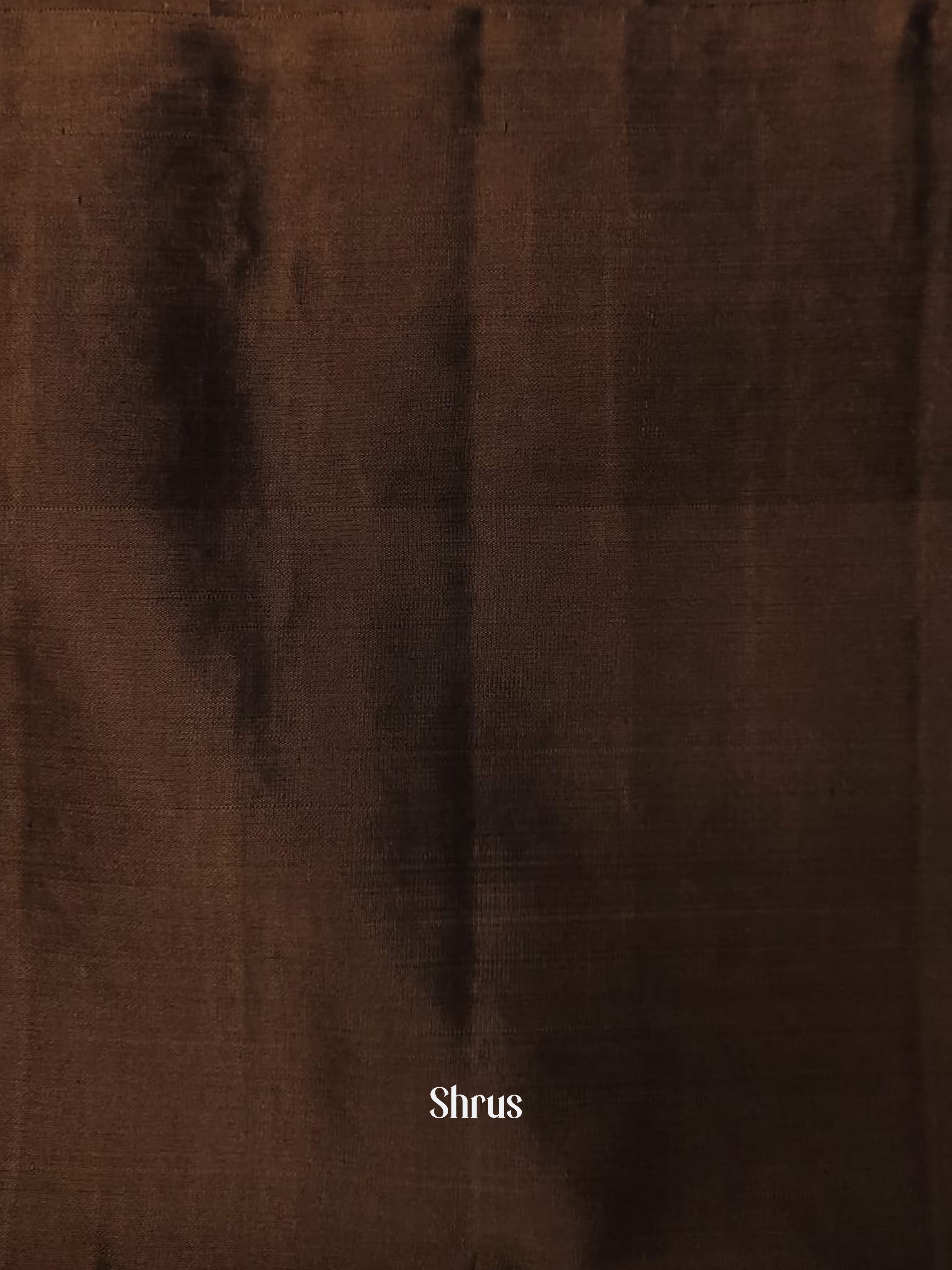 Brown - Soft silk-halfpure Saree - Shop on ShrusEternity.com