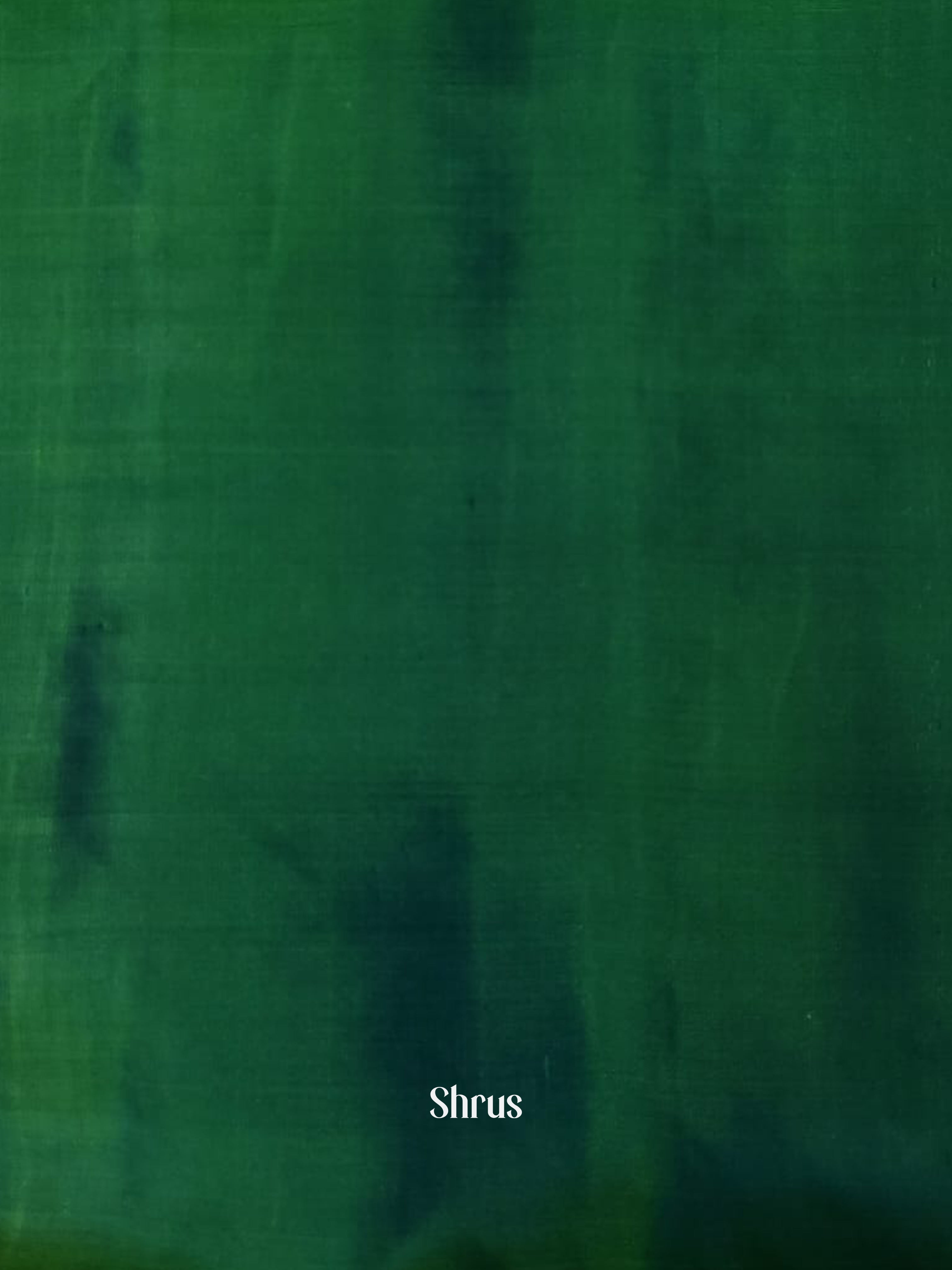 Pink & Green - Soft silk-halfpure Saree - Shop on ShrusEternity.com