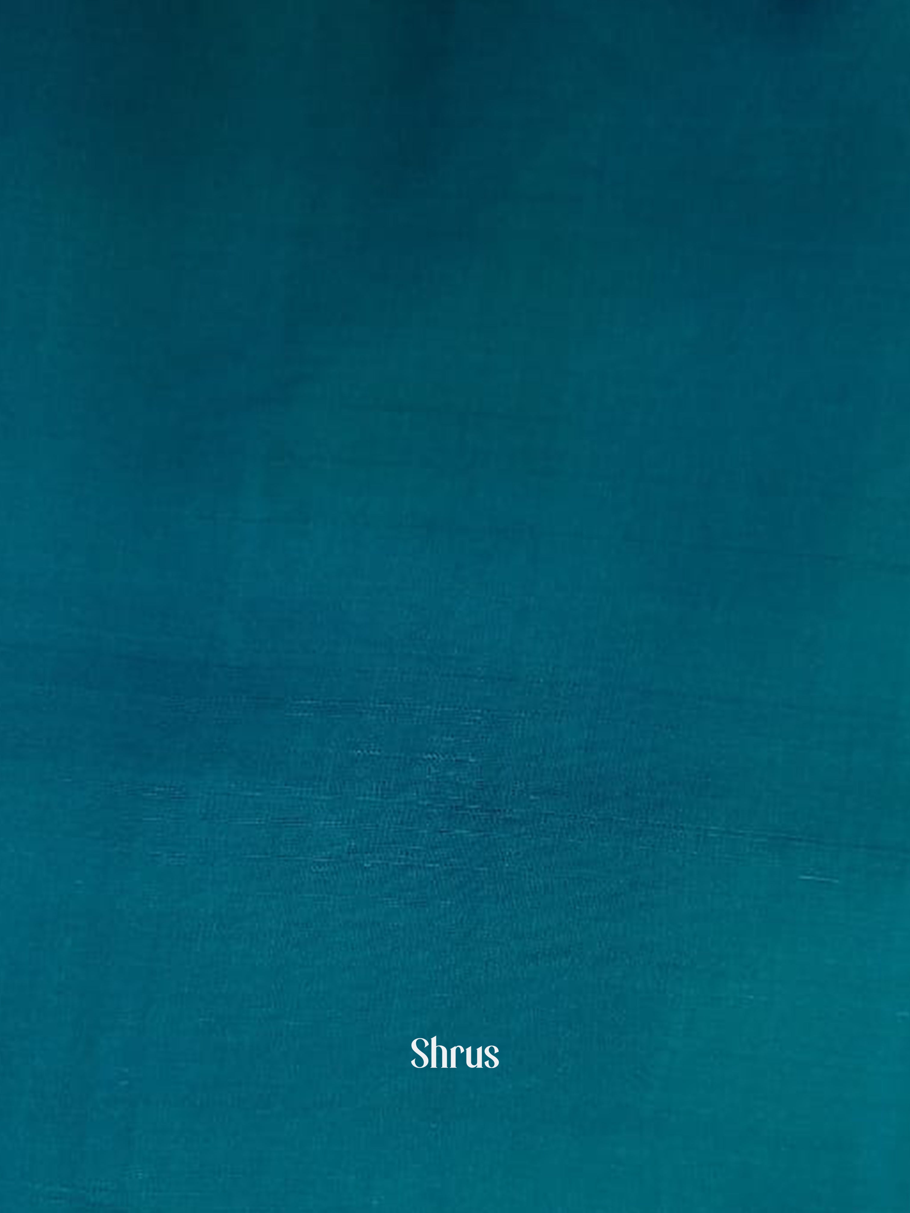 Pink & Blue - Soft silk-halfpure Saree - Shop on ShrusEternity.com
