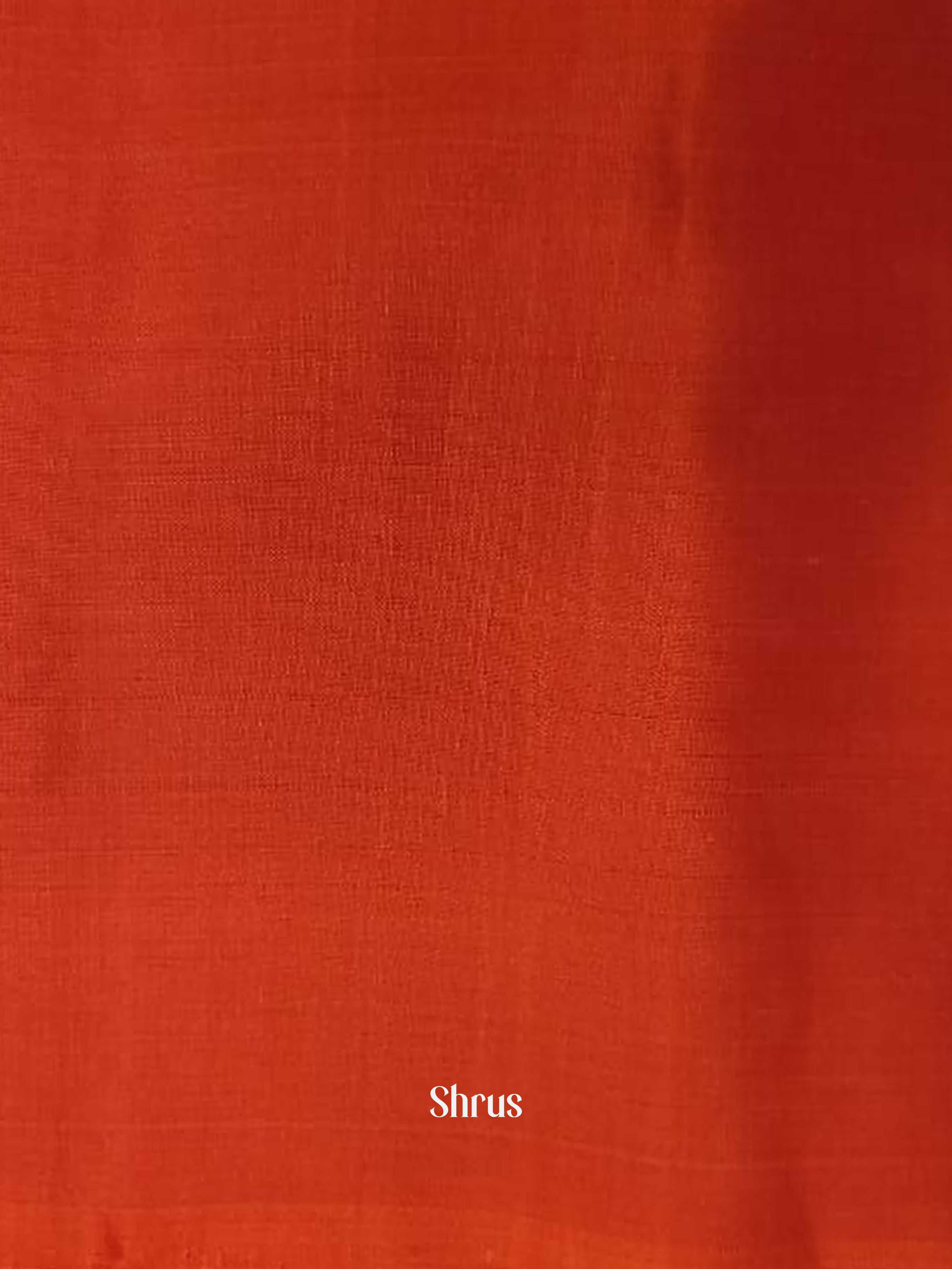 Green & Orange - Soft silk-halfpure Saree - Shop on ShrusEternity.com