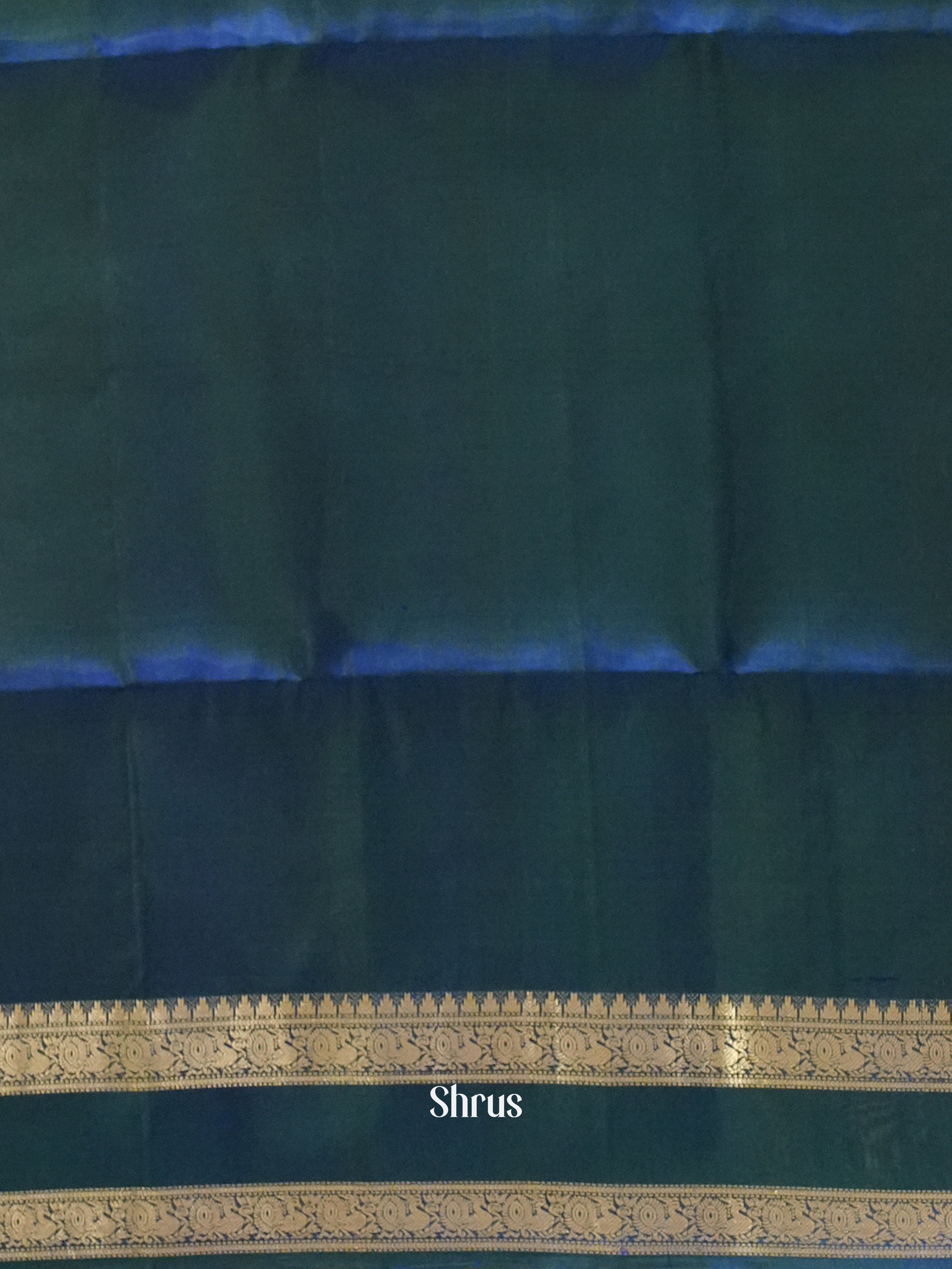 Purple & Peacock Blue - Soft Silk Saree - Shop on ShrusEternity.com