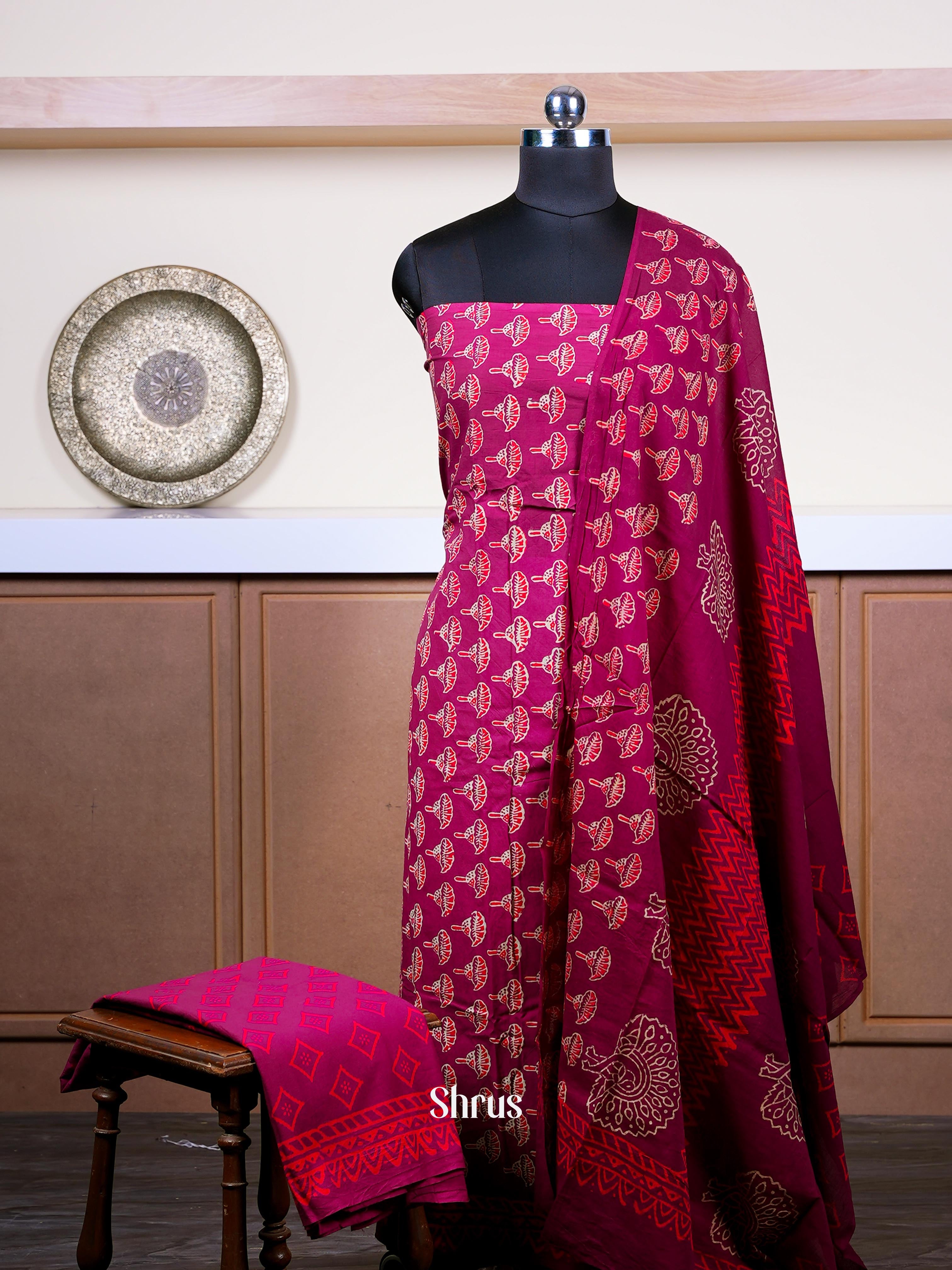 Falu Red - Cotton salwar - Shop on ShrusEternity.com
