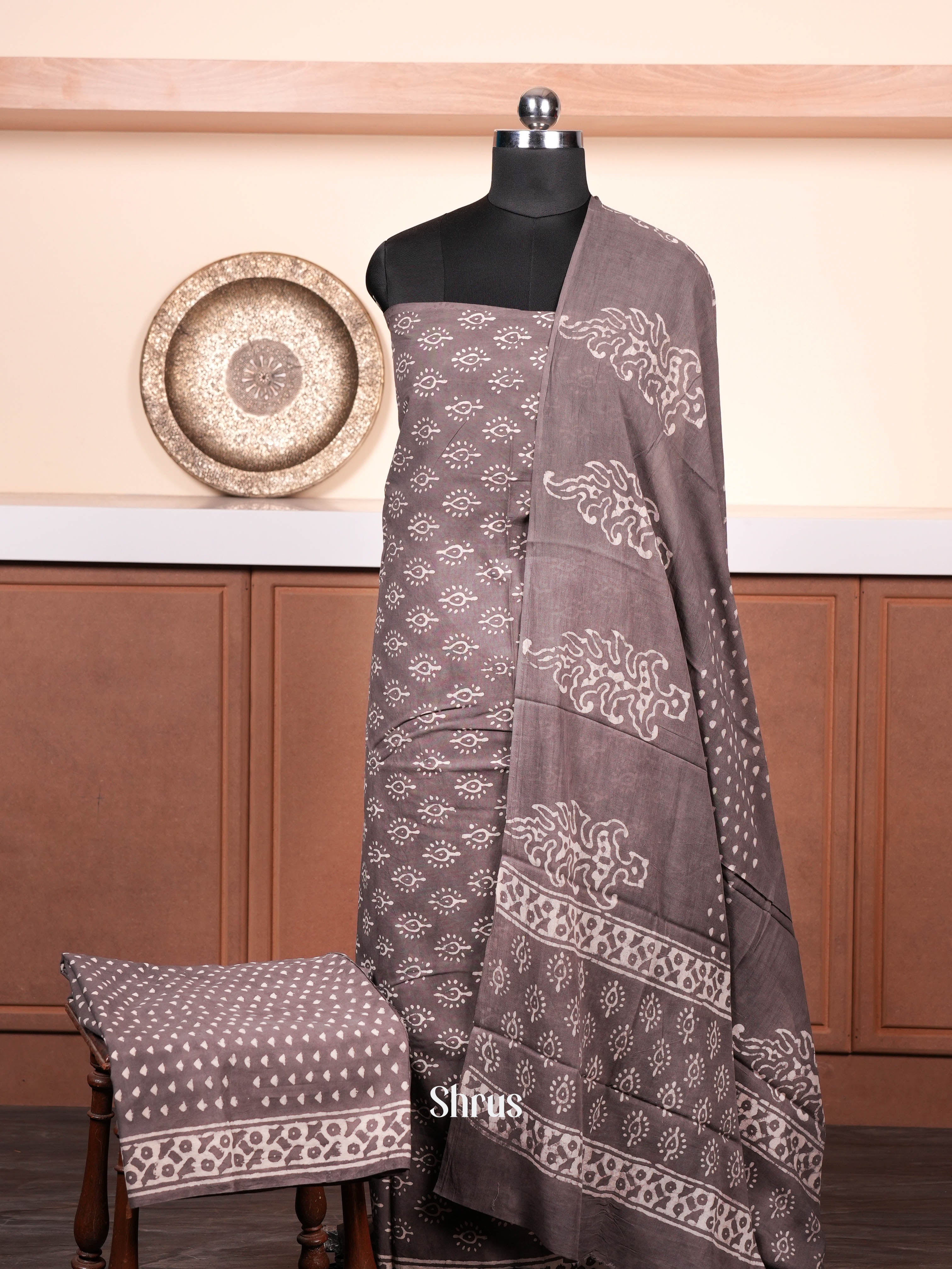grey - Cotton salwar - Shop on ShrusEternity.com