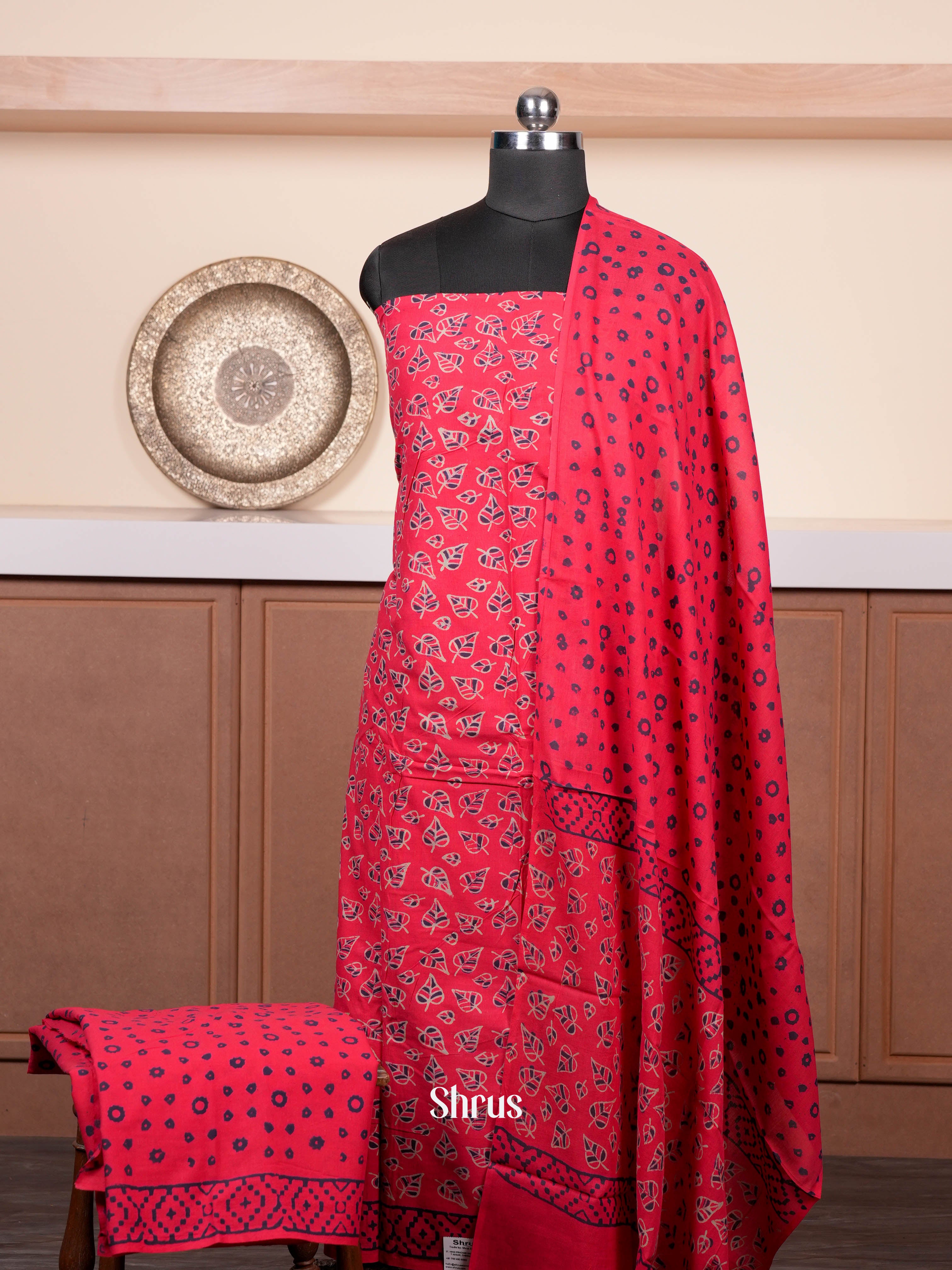 Red - Cotton salwar - Shop on ShrusEternity.com