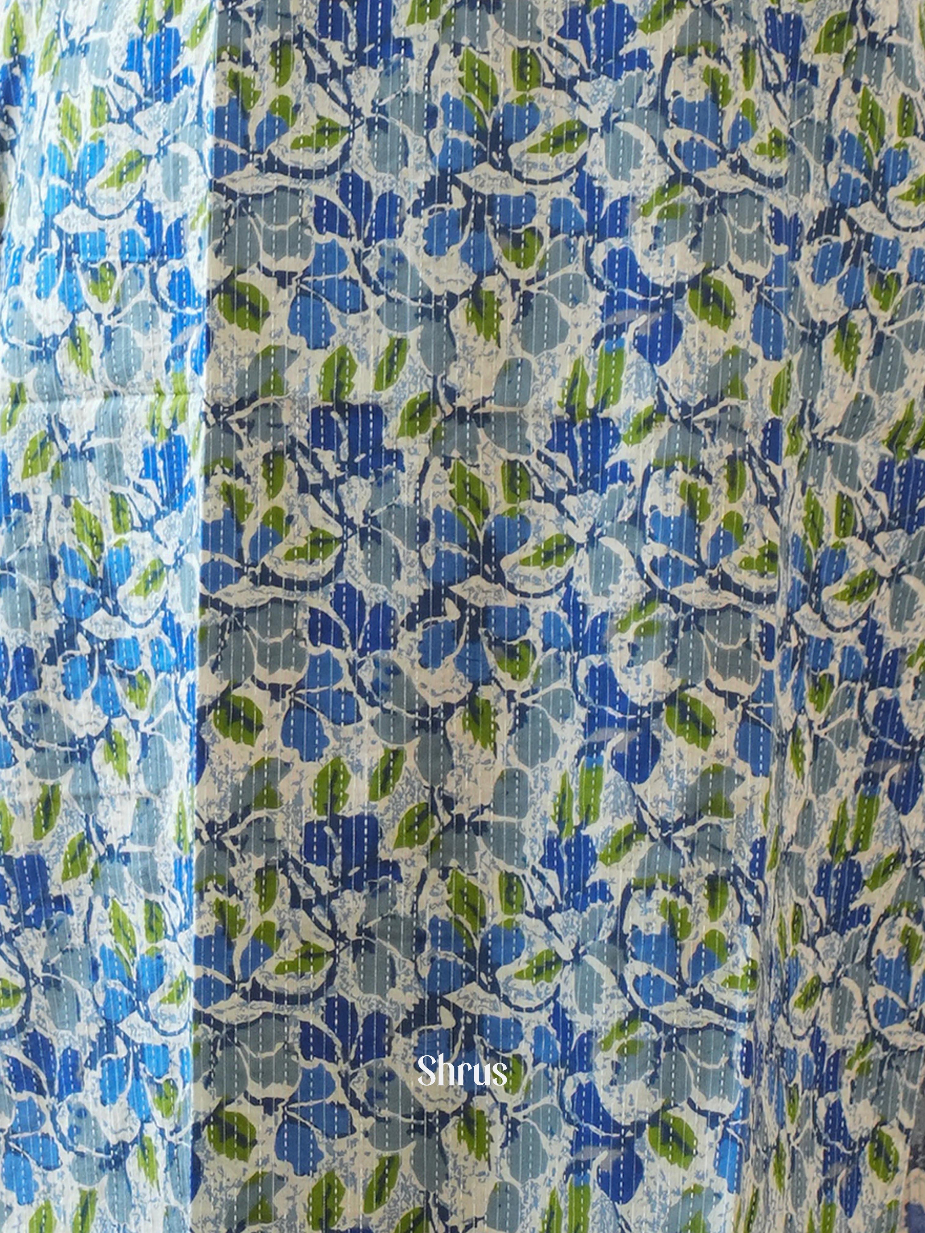 Blue & Grey - Readymade Kurti - Shop on ShrusEternity.com