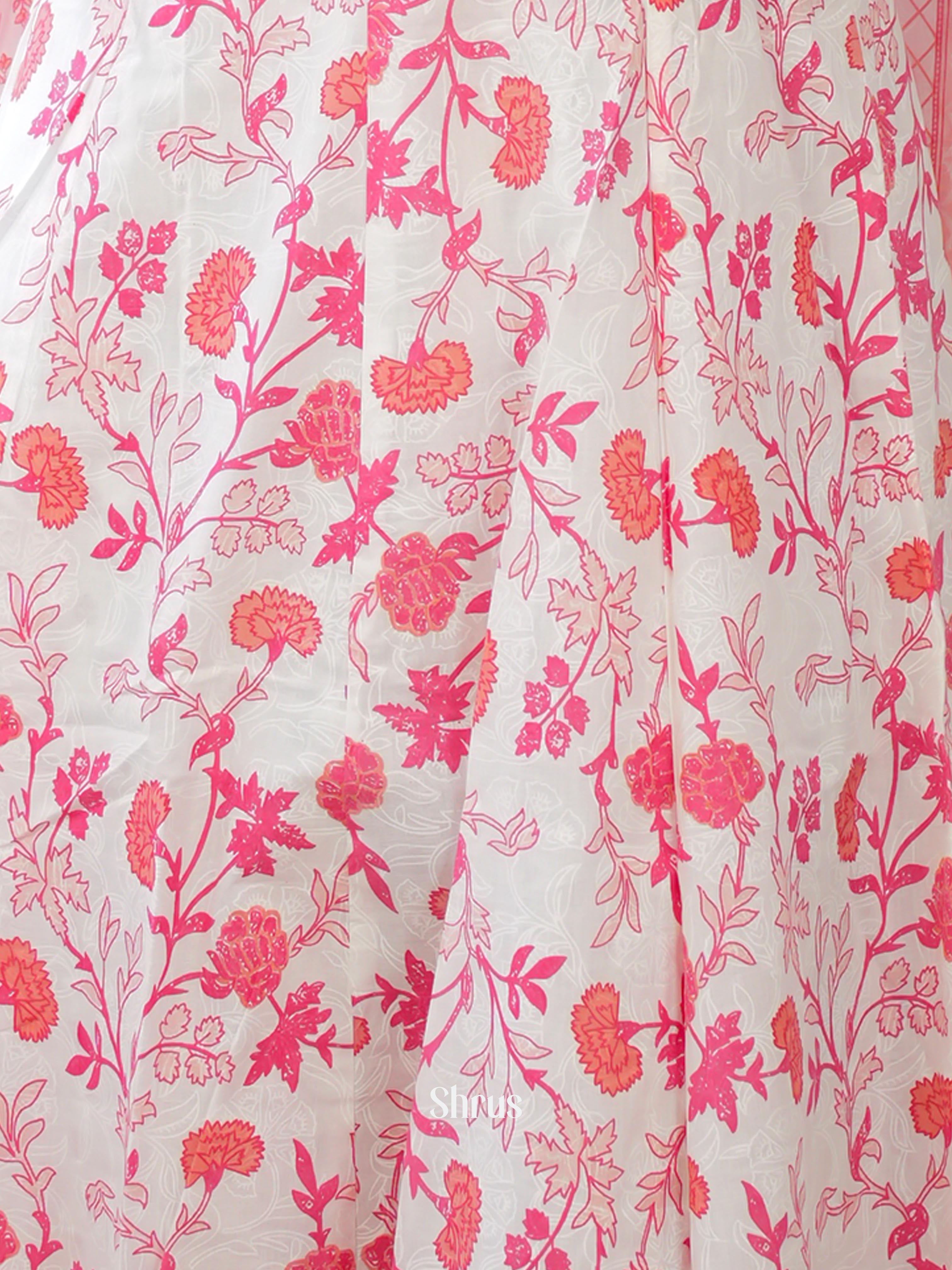 Pink & Cream - 3 pc Anarkali Readymade Suits - Shop on ShrusEternity.com