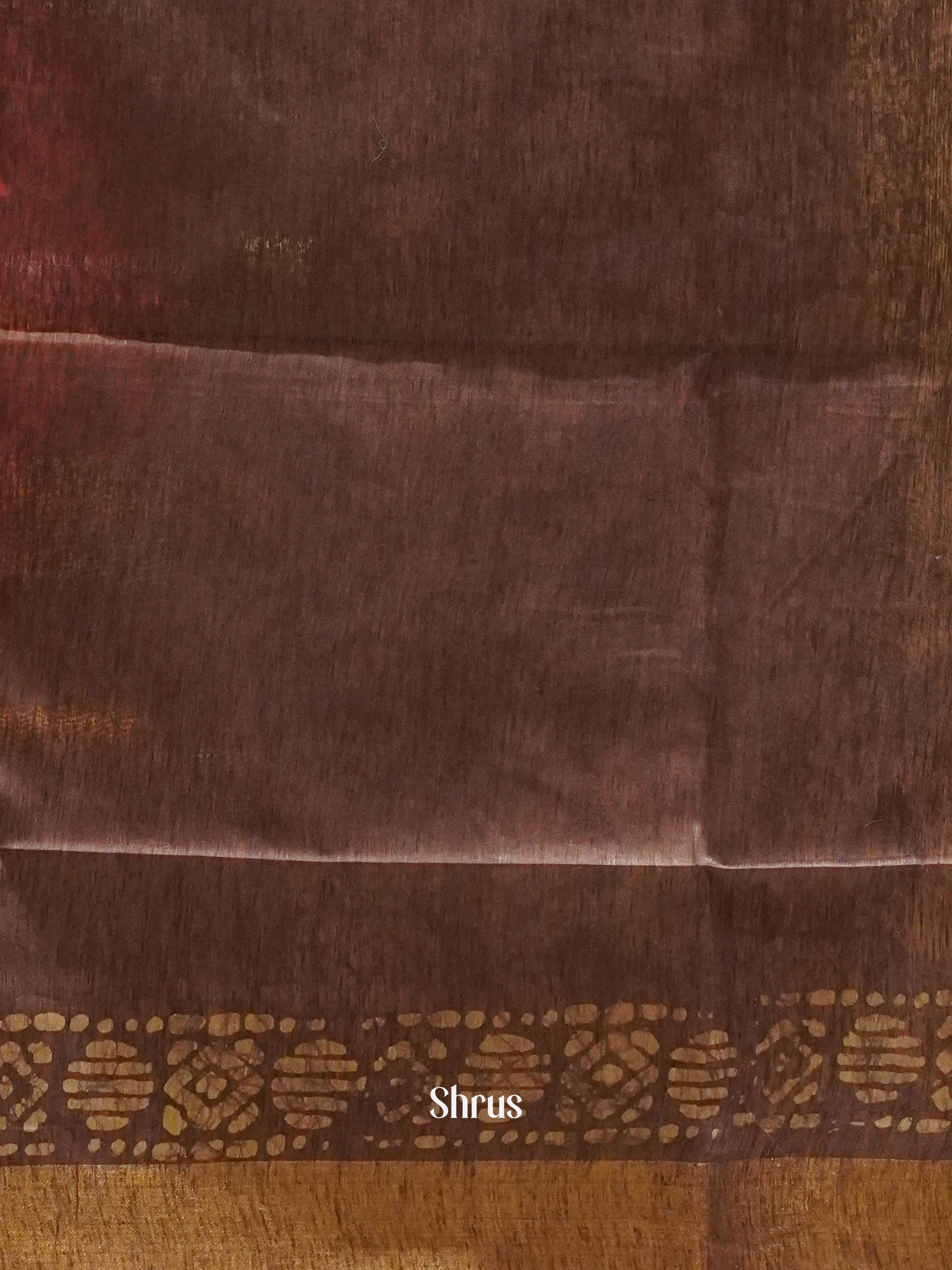 Pink & Brown - Bhatik Saree - Shop on ShrusEternity.com