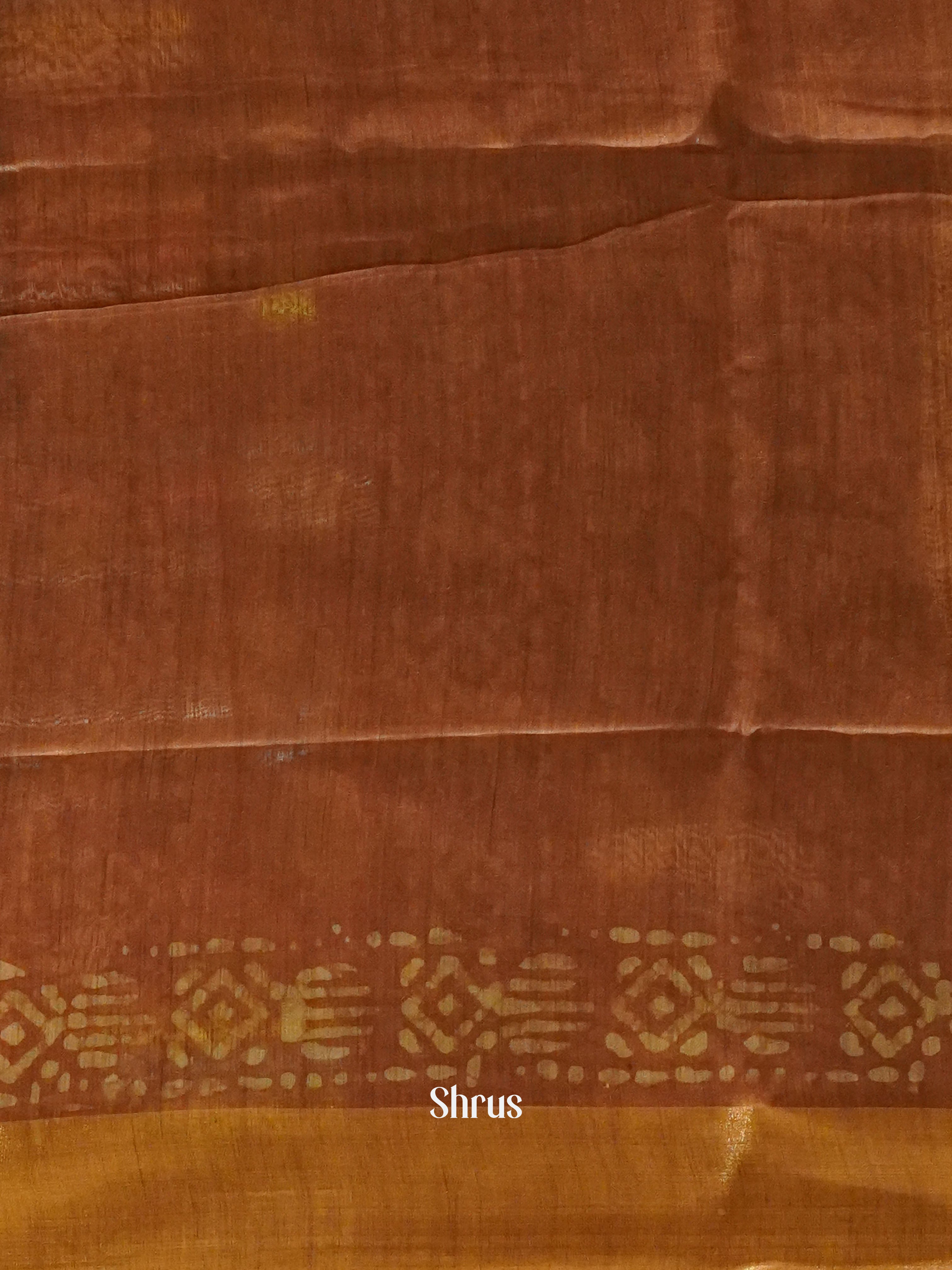 Dark Brown & Brown - Bhatik Saree - Shop on ShrusEternity.com
