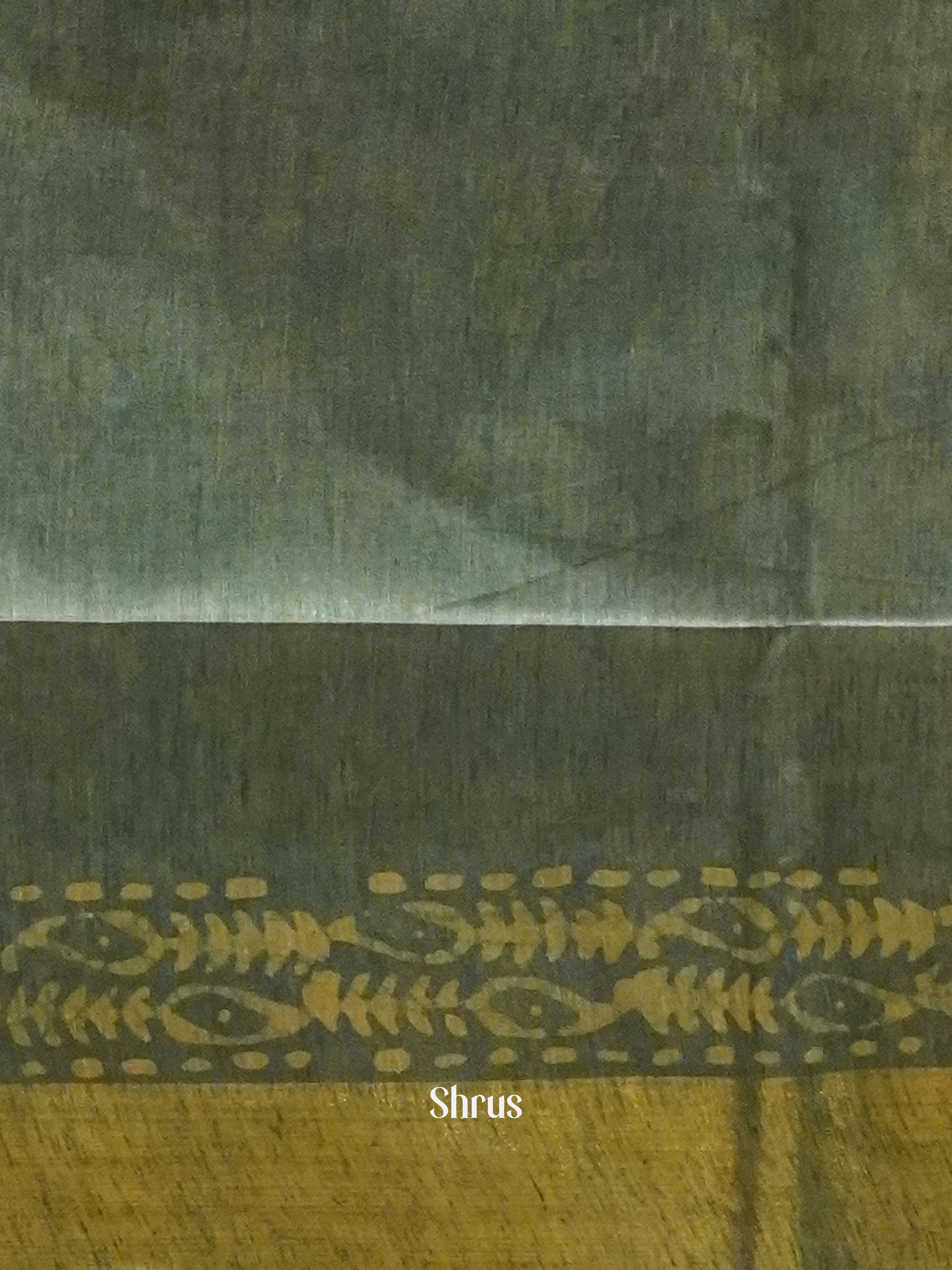 Black & Bluish Grey - Bhatik Saree - Shop on ShrusEternity.com