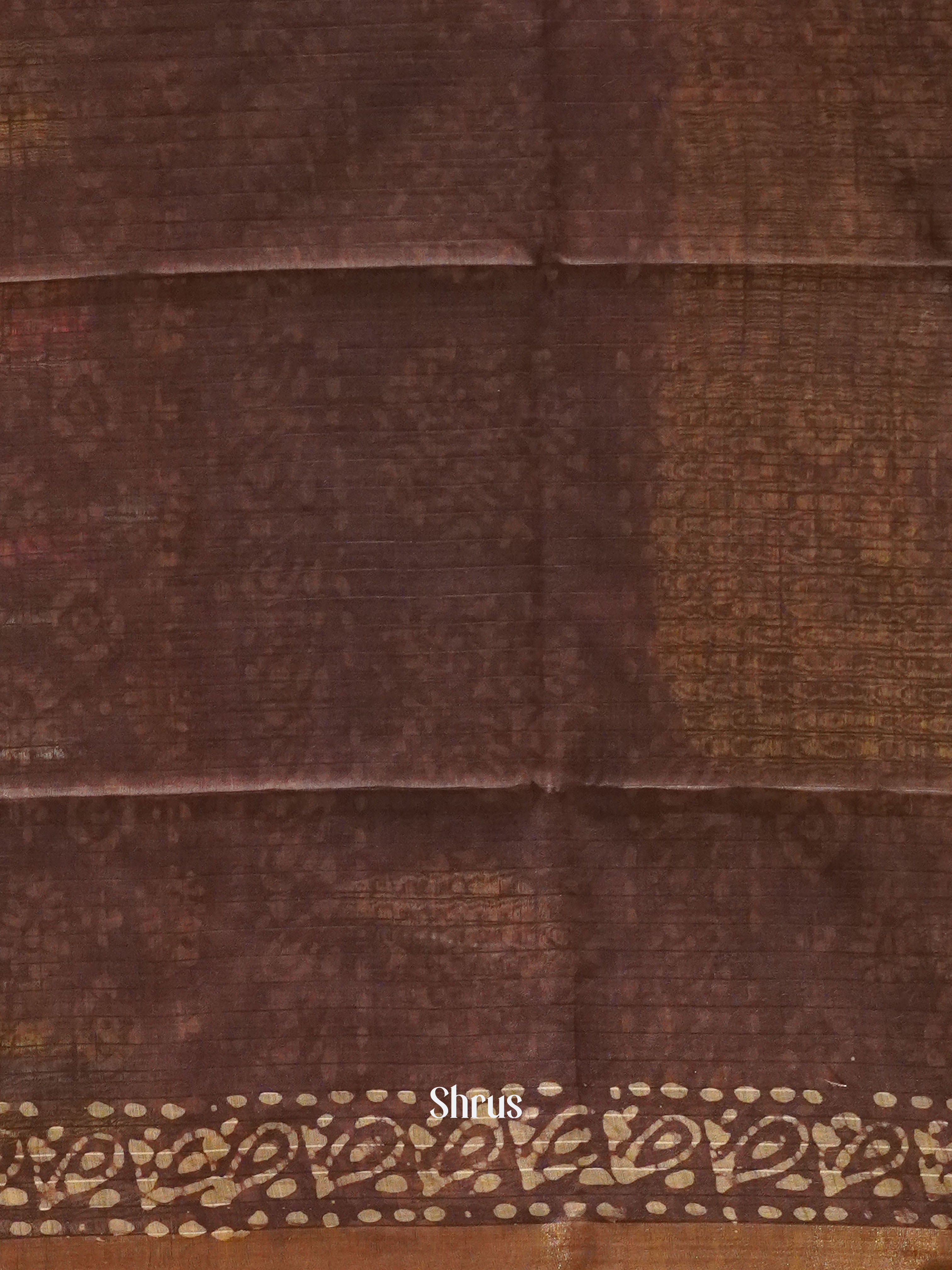 Red & Brown -Bhatik Saree - Shop on ShrusEternity.com