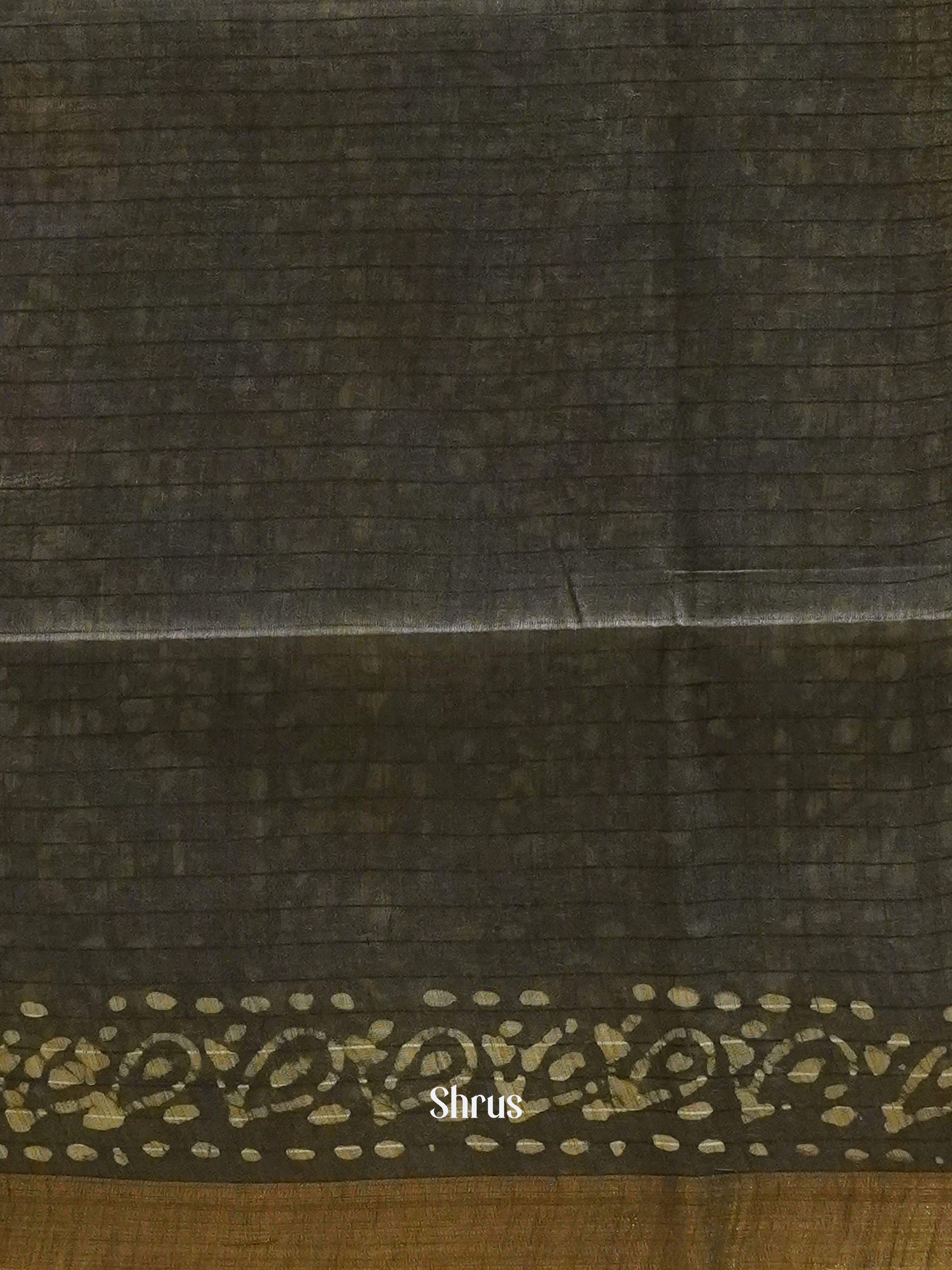 Green & Grey -Bhatik Saree - Shop on ShrusEternity.com