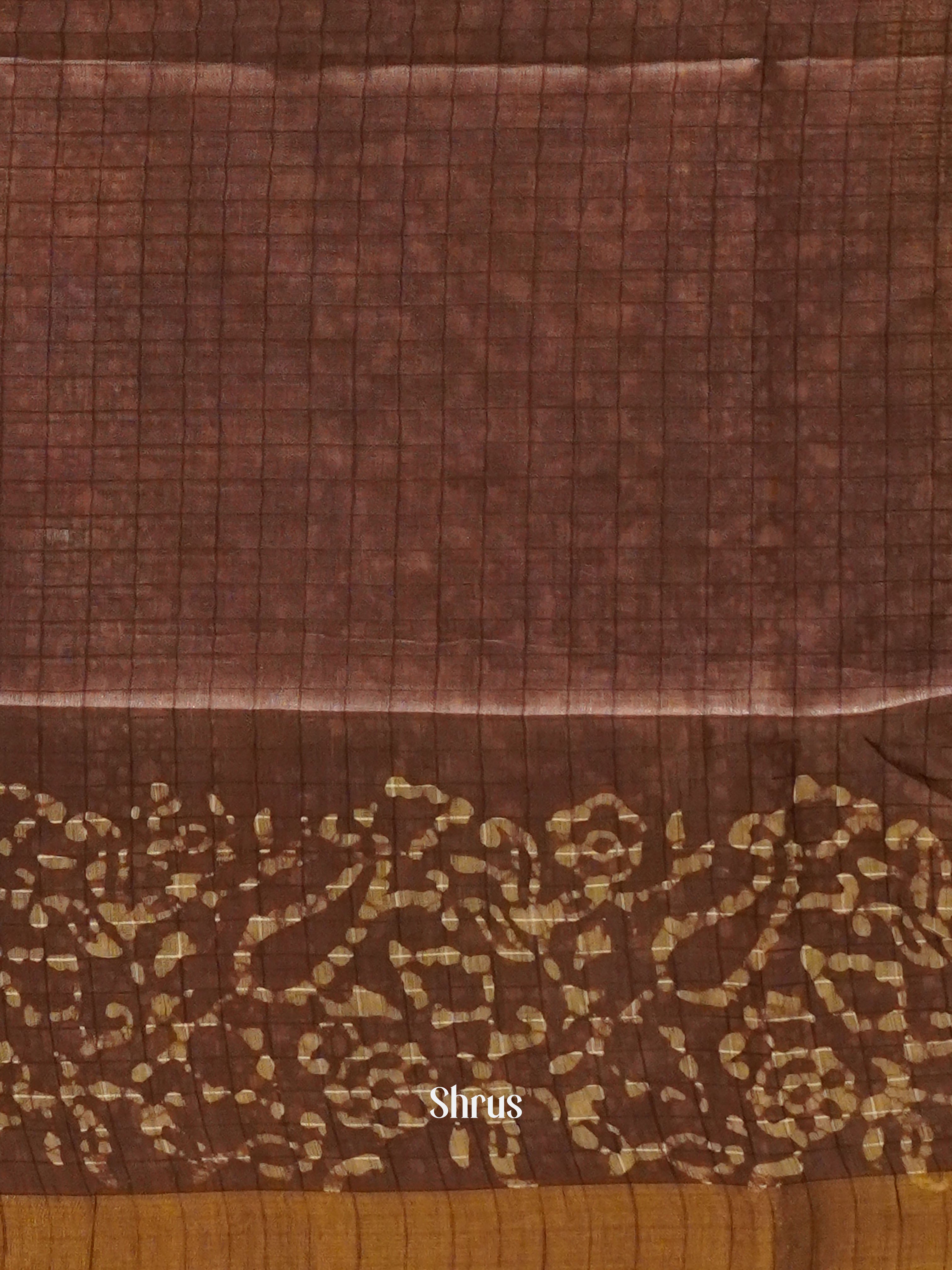 Pink & Brown - Bhatik Saree - Shop on ShrusEternity.com