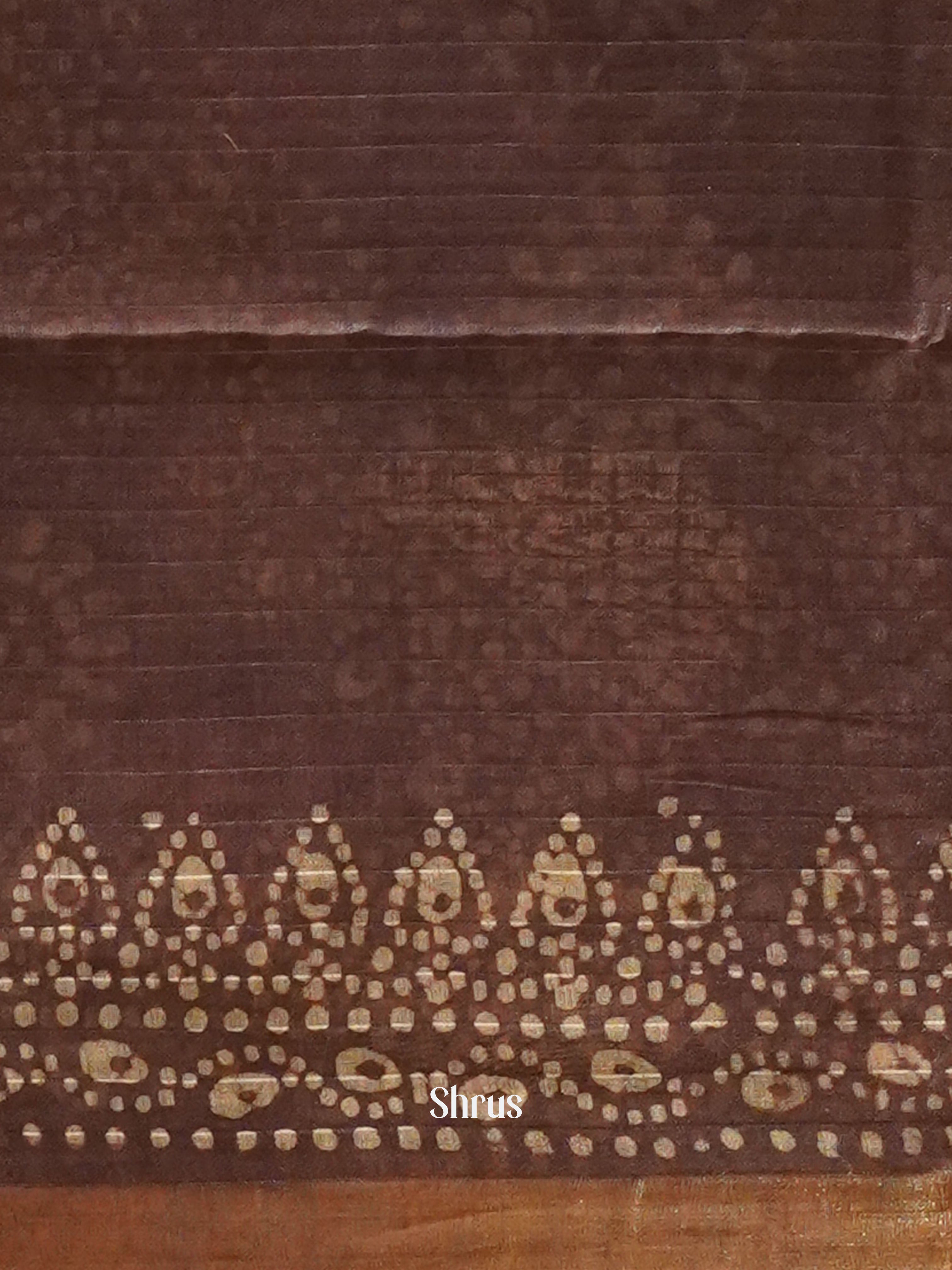 Red & Brown - Bhatik Saree - Shop on ShrusEternity.com