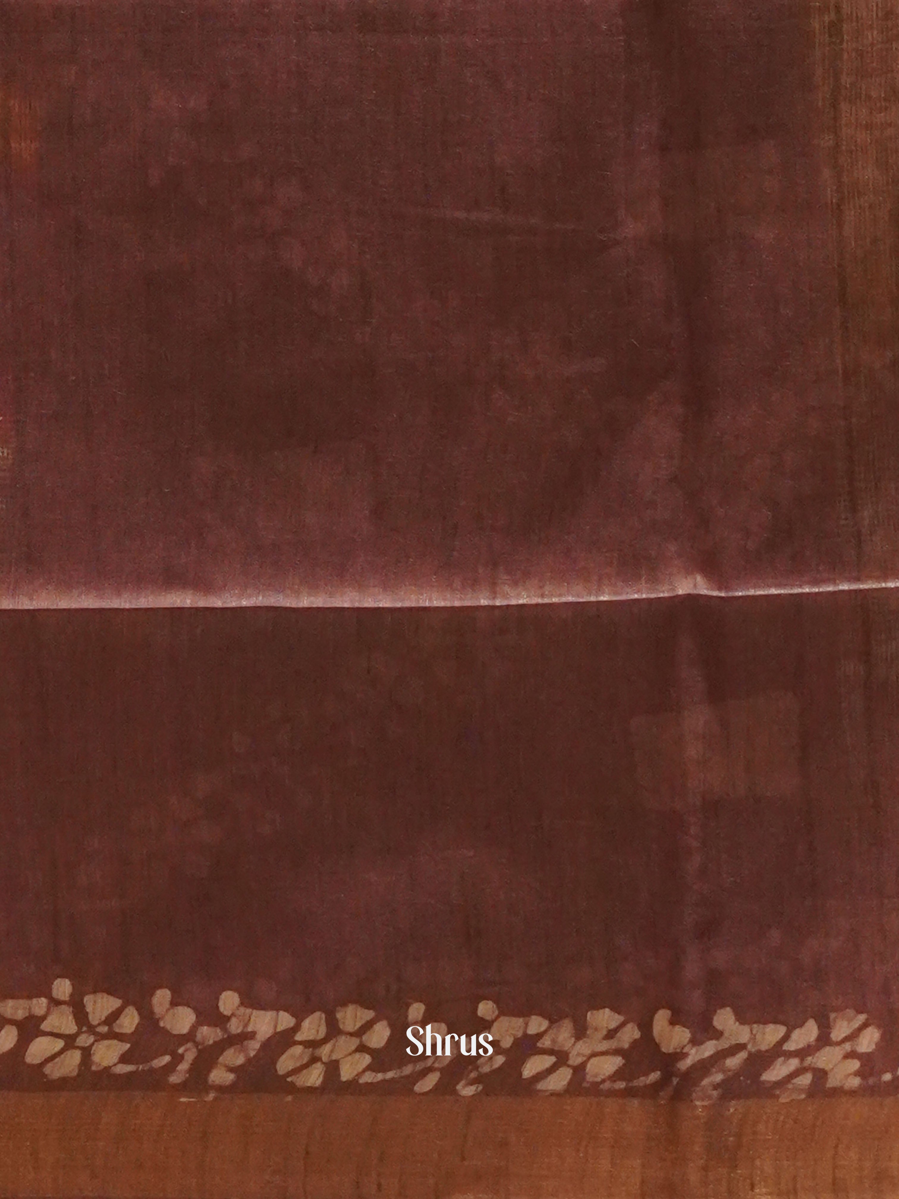 Red & Brown - Bhatik Saree - Shop on ShrusEternity.com