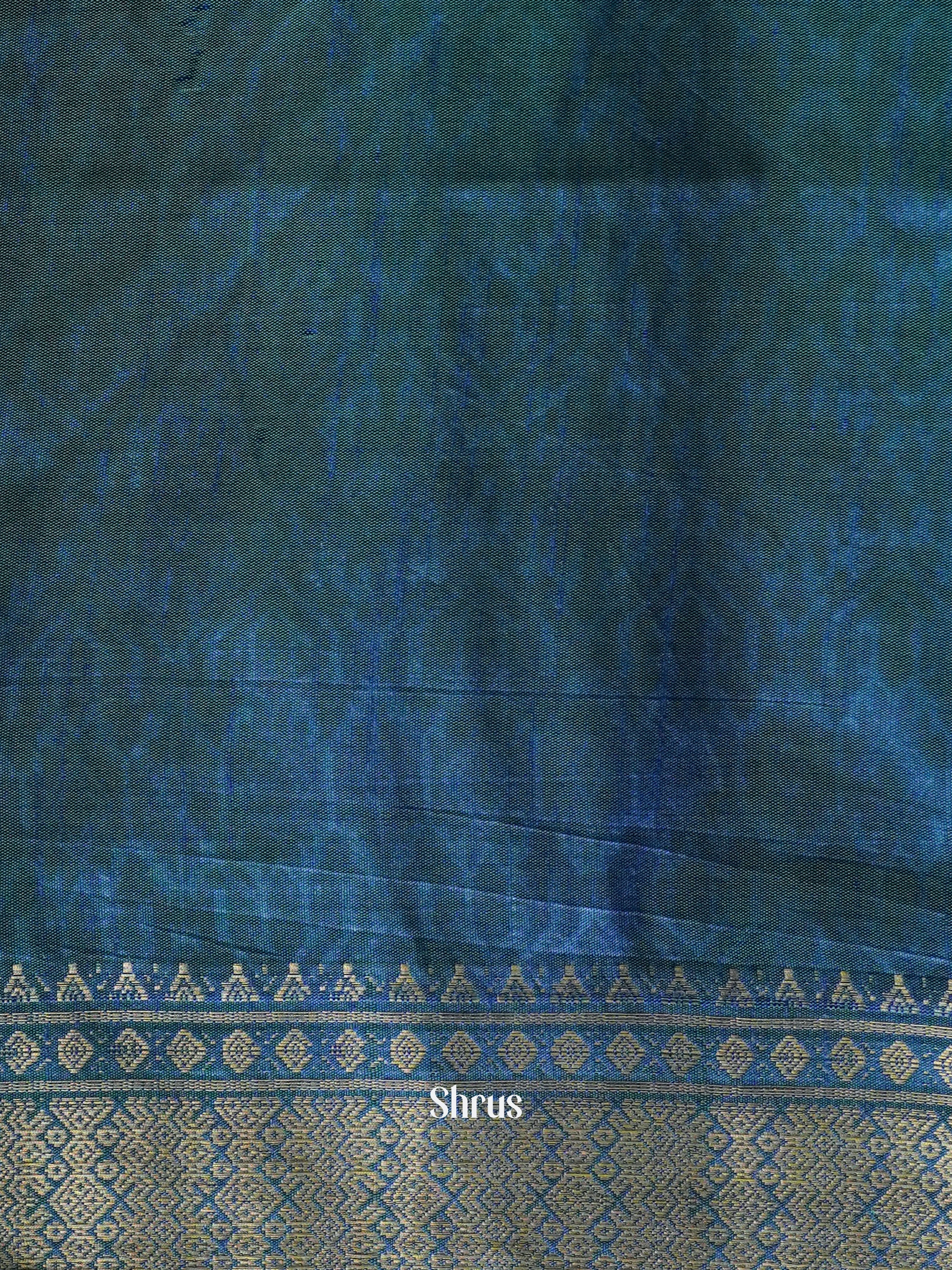 Green & Blue - Semi Patola Saree - Shop on ShrusEternity.com