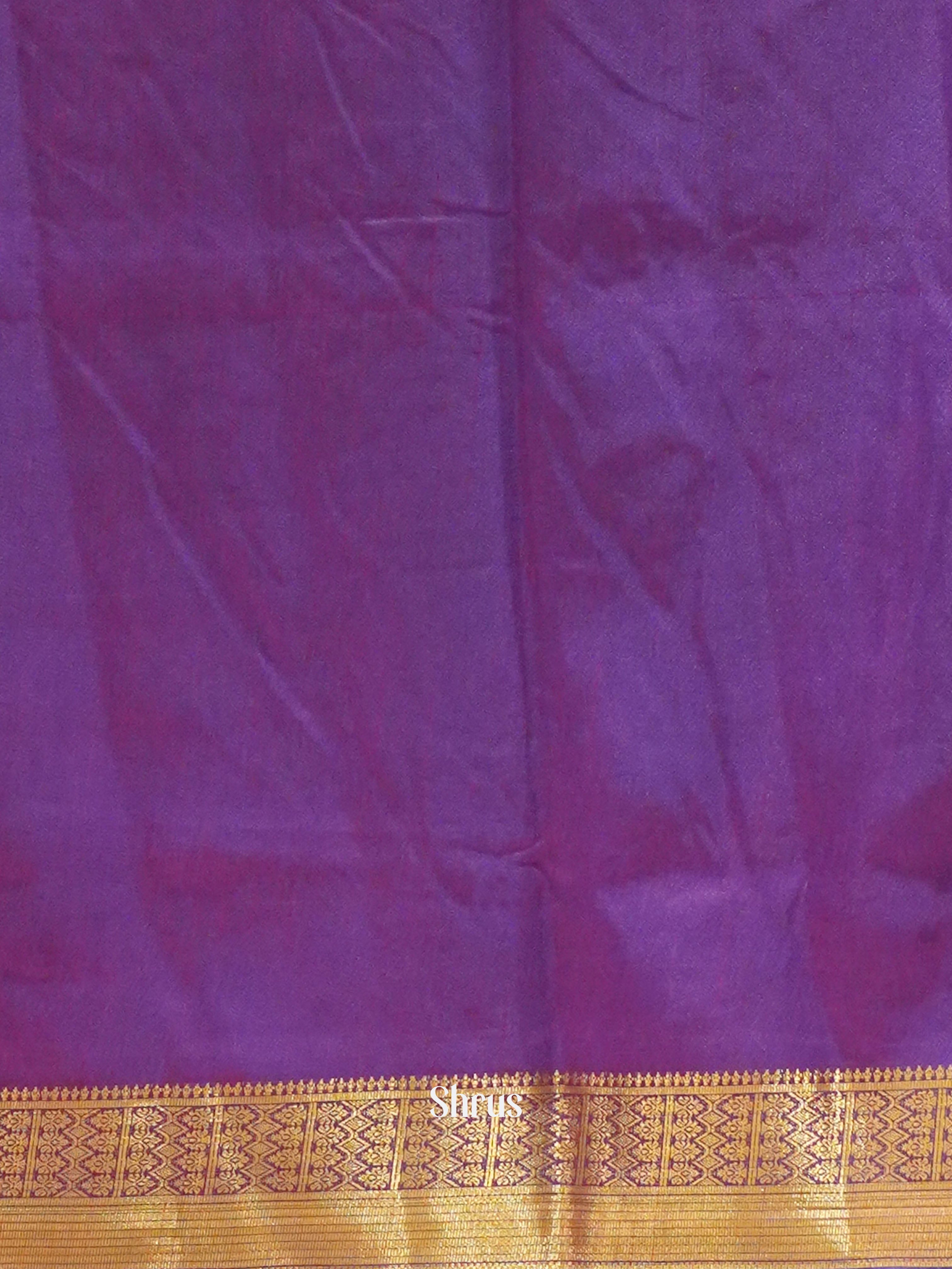 Blue & Purple - Semi Patola Saree - Shop on ShrusEternity.com