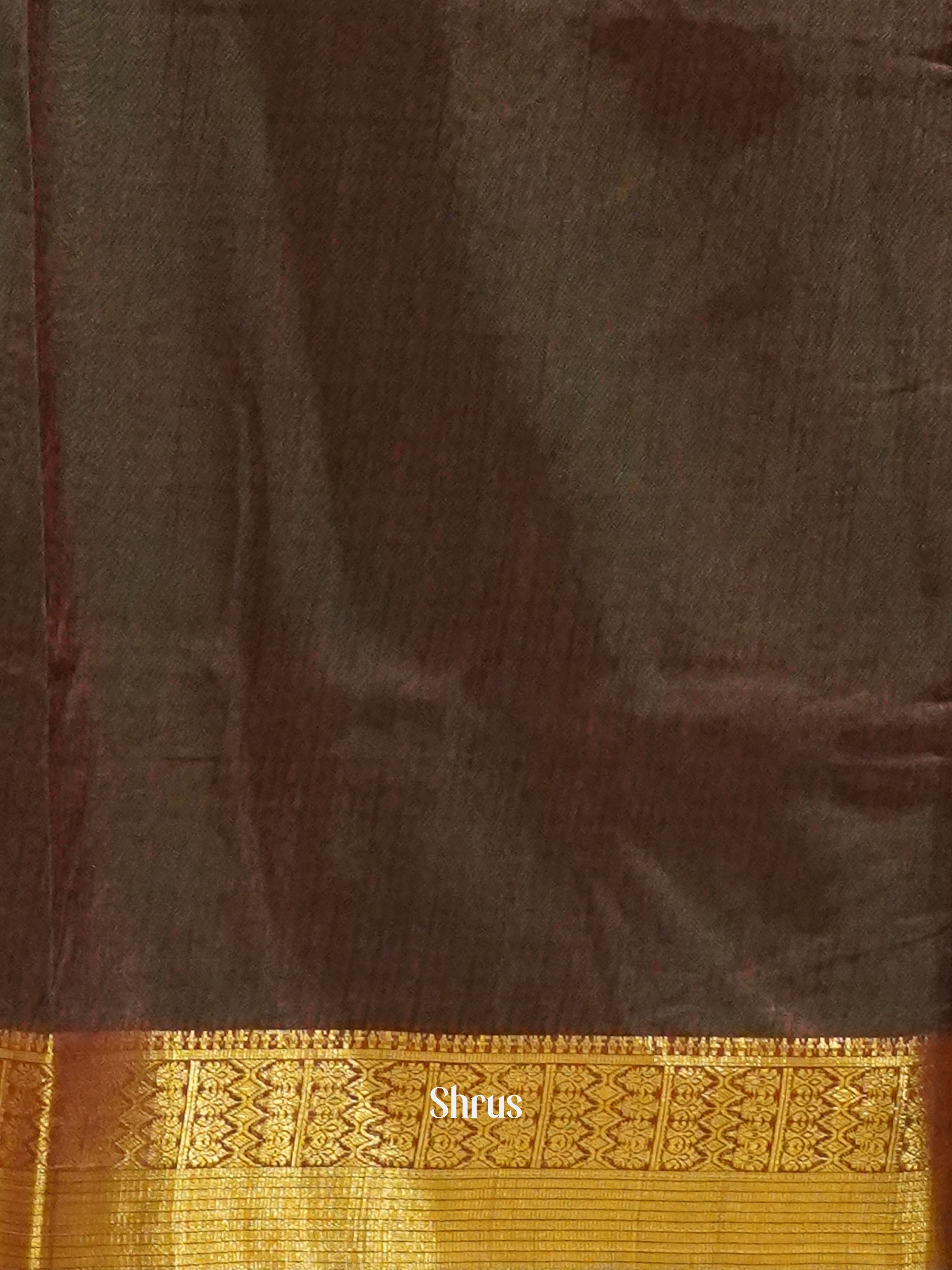 Green & Brown - Semi Patola Saree - Shop on ShrusEternity.com