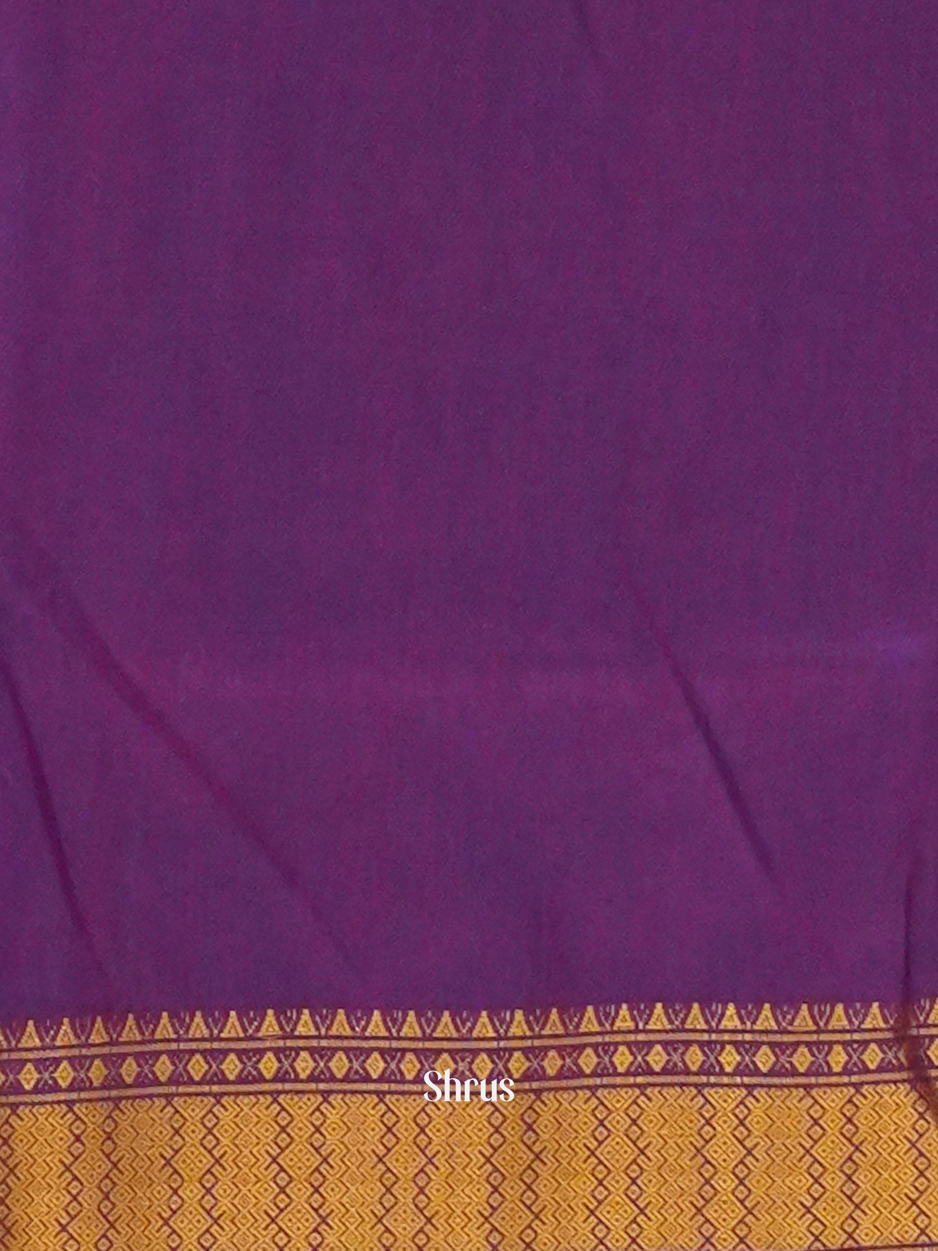Blue & Purple - Semi Patola Saree - Shop on ShrusEternity.com
